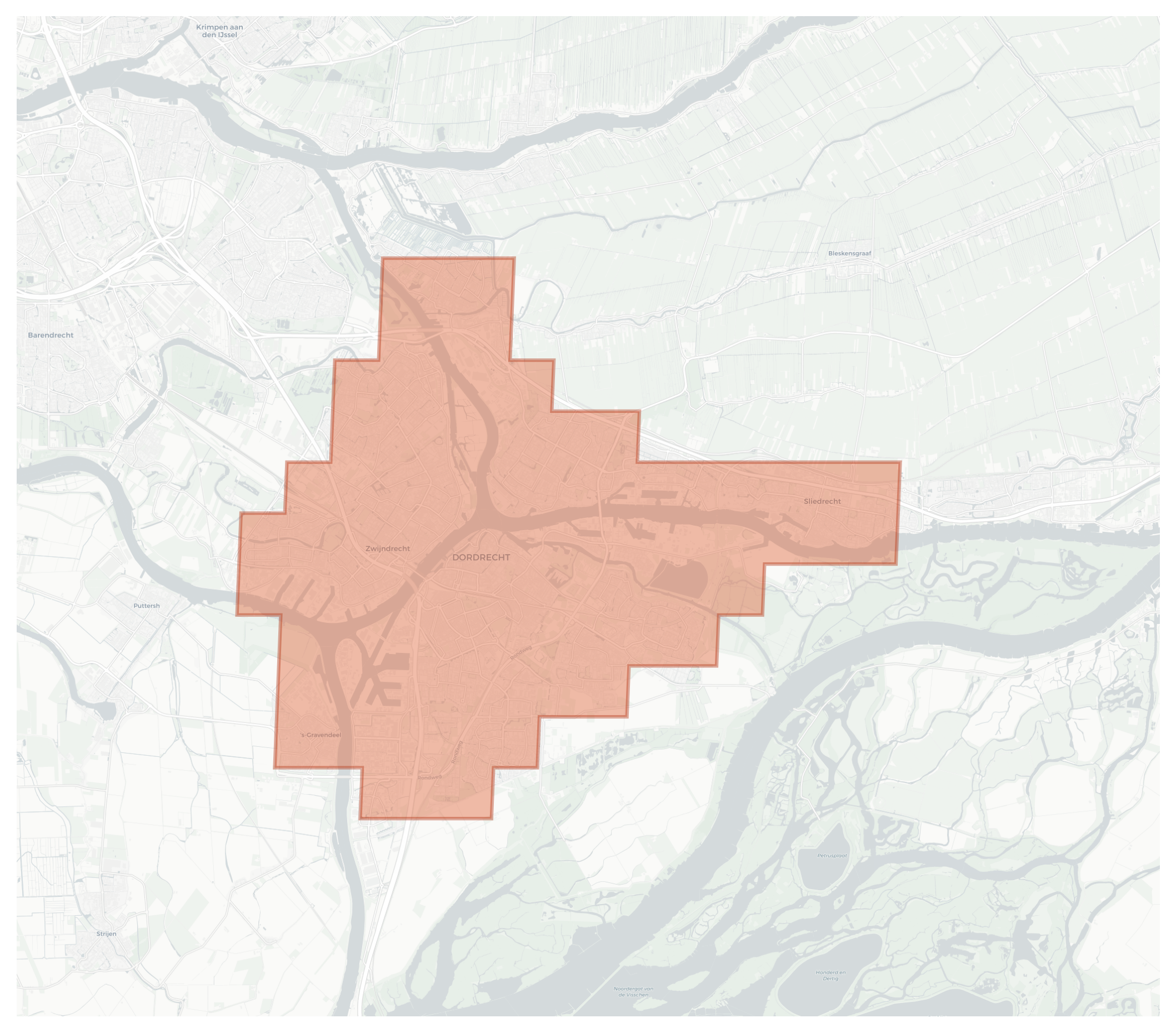 Dordrecht geographic map