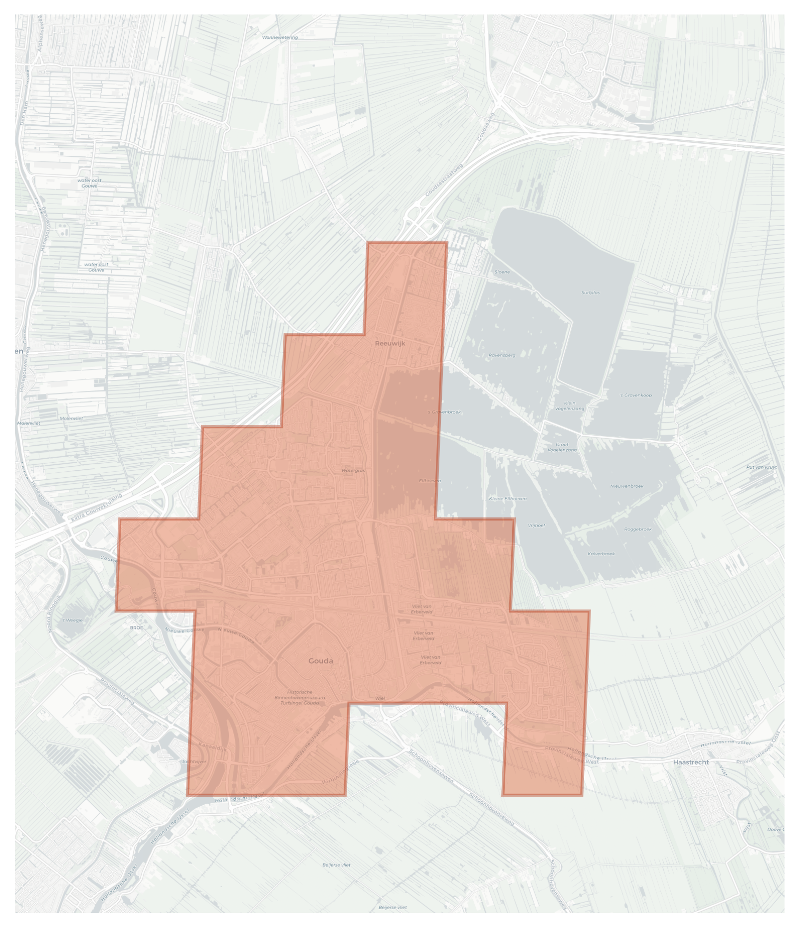 Gouda geographic map