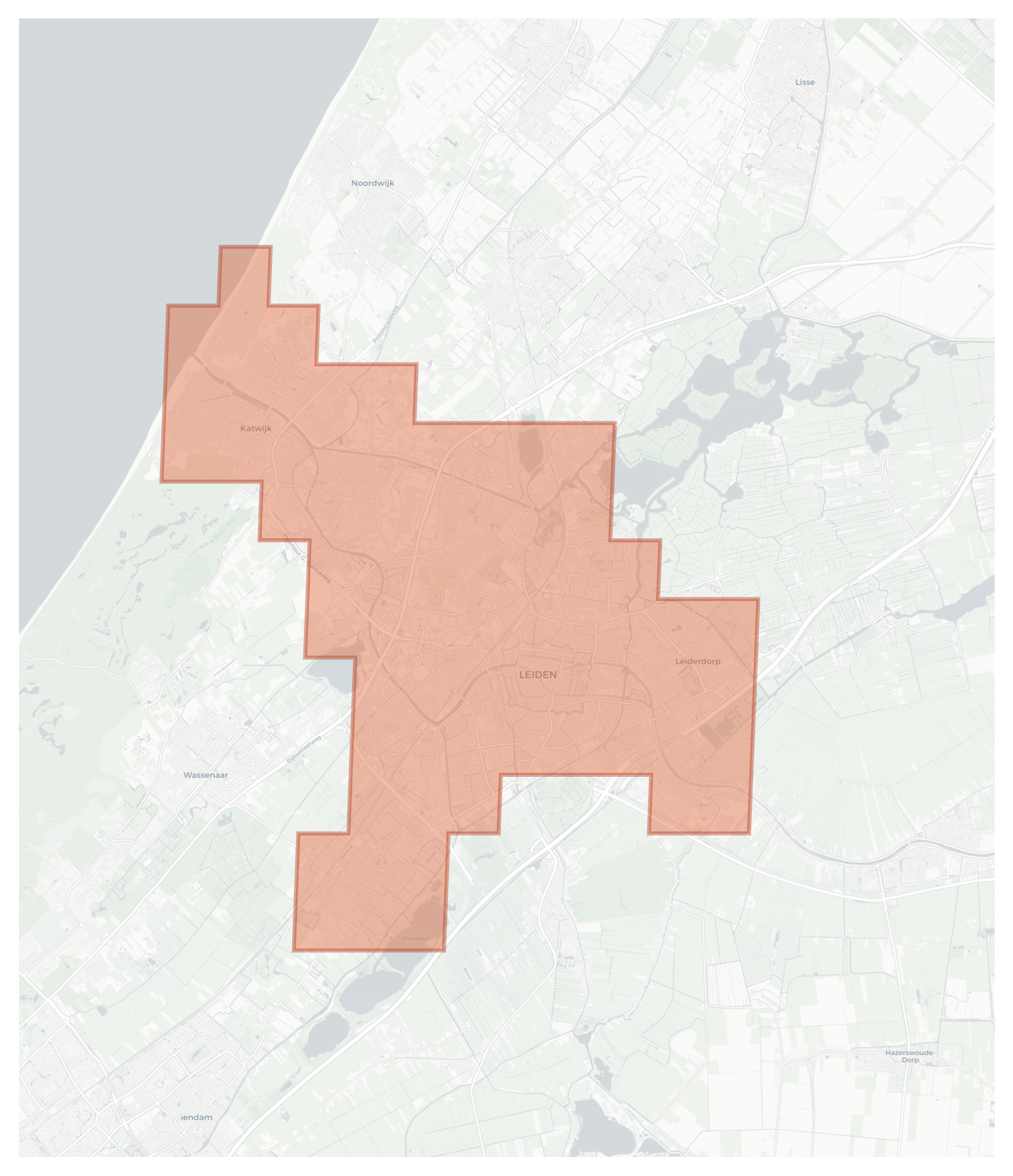 Leiden geographic map