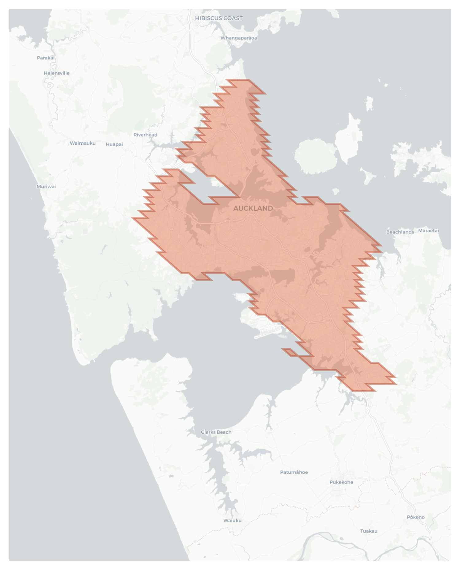 Auckland geographic map