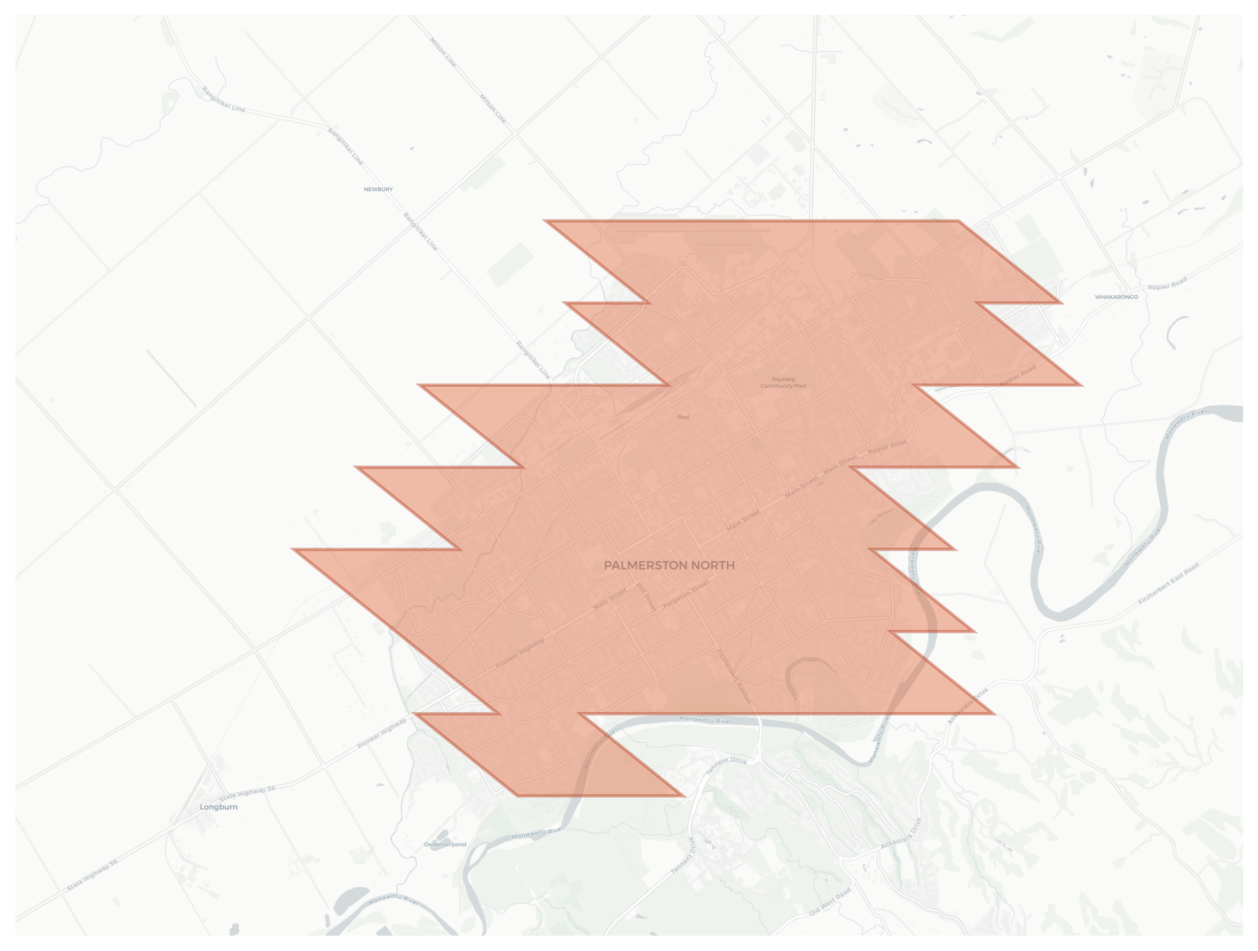 Palmerston North geographic map
