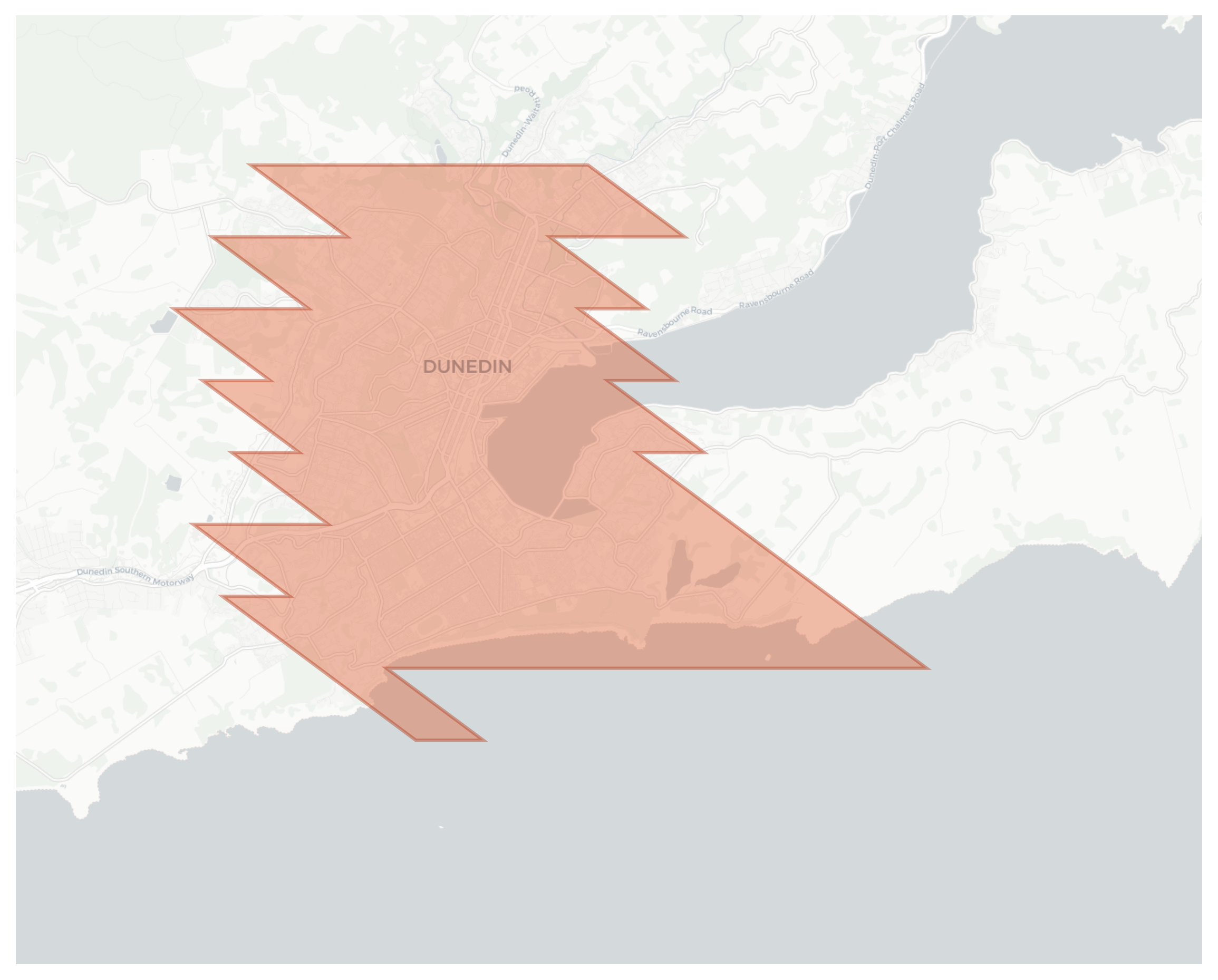 Dunedin geographic map