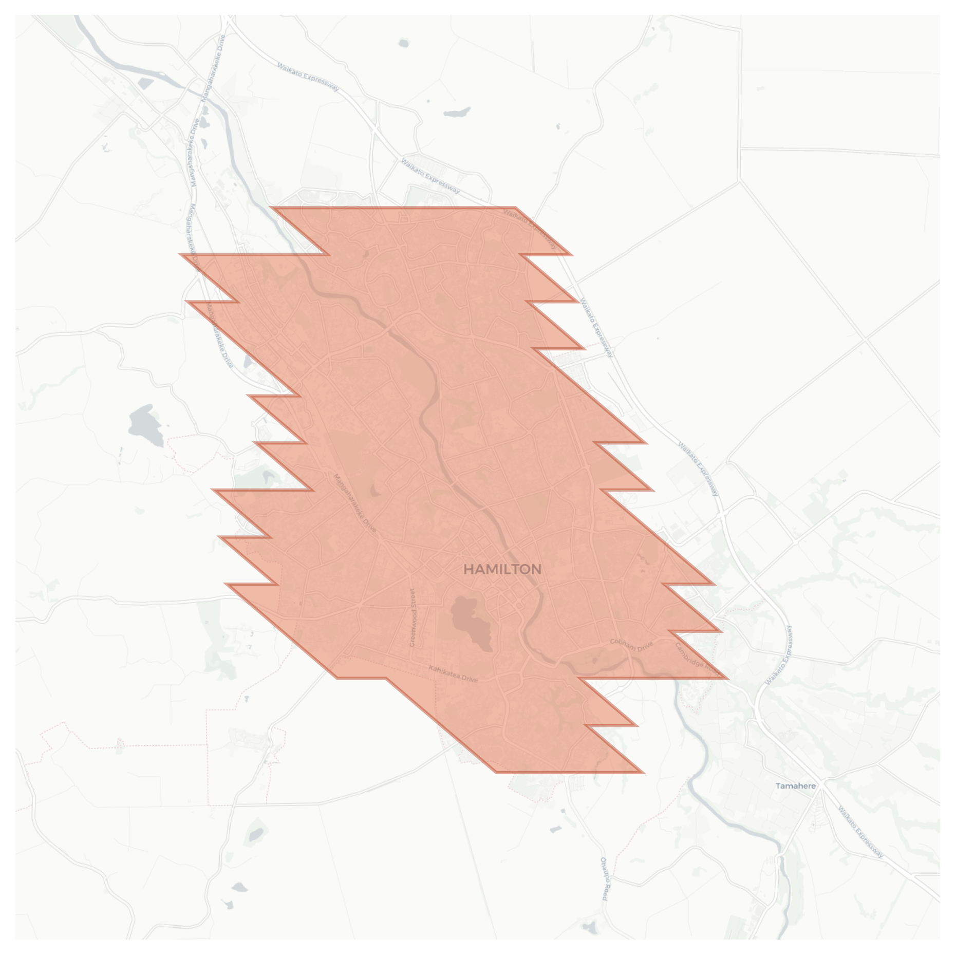 Hamilton geographic map