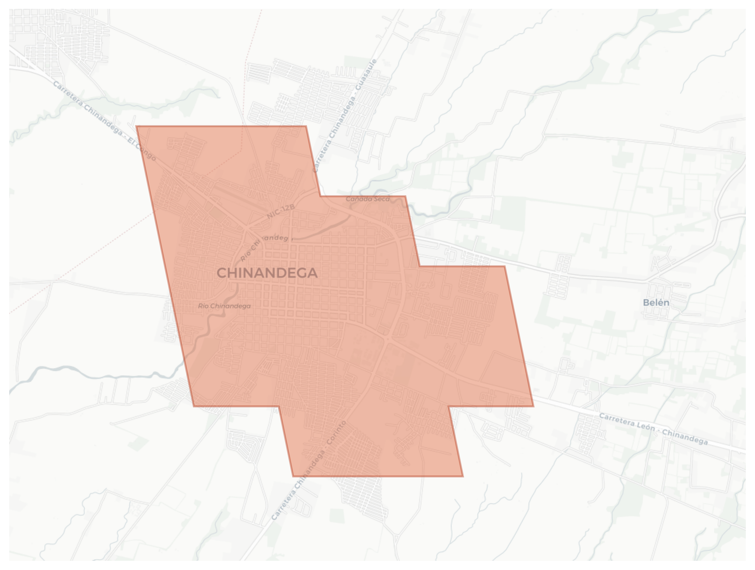 Chinandega geographic map