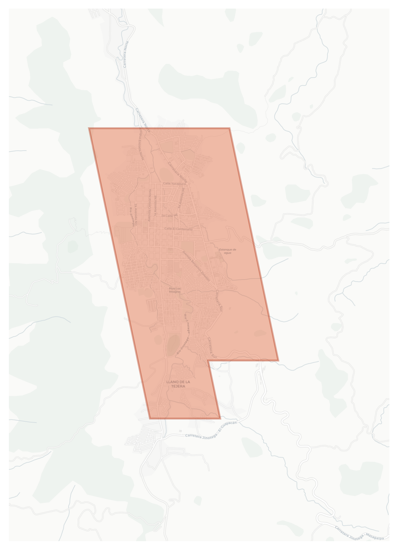 Jinotega geographic map