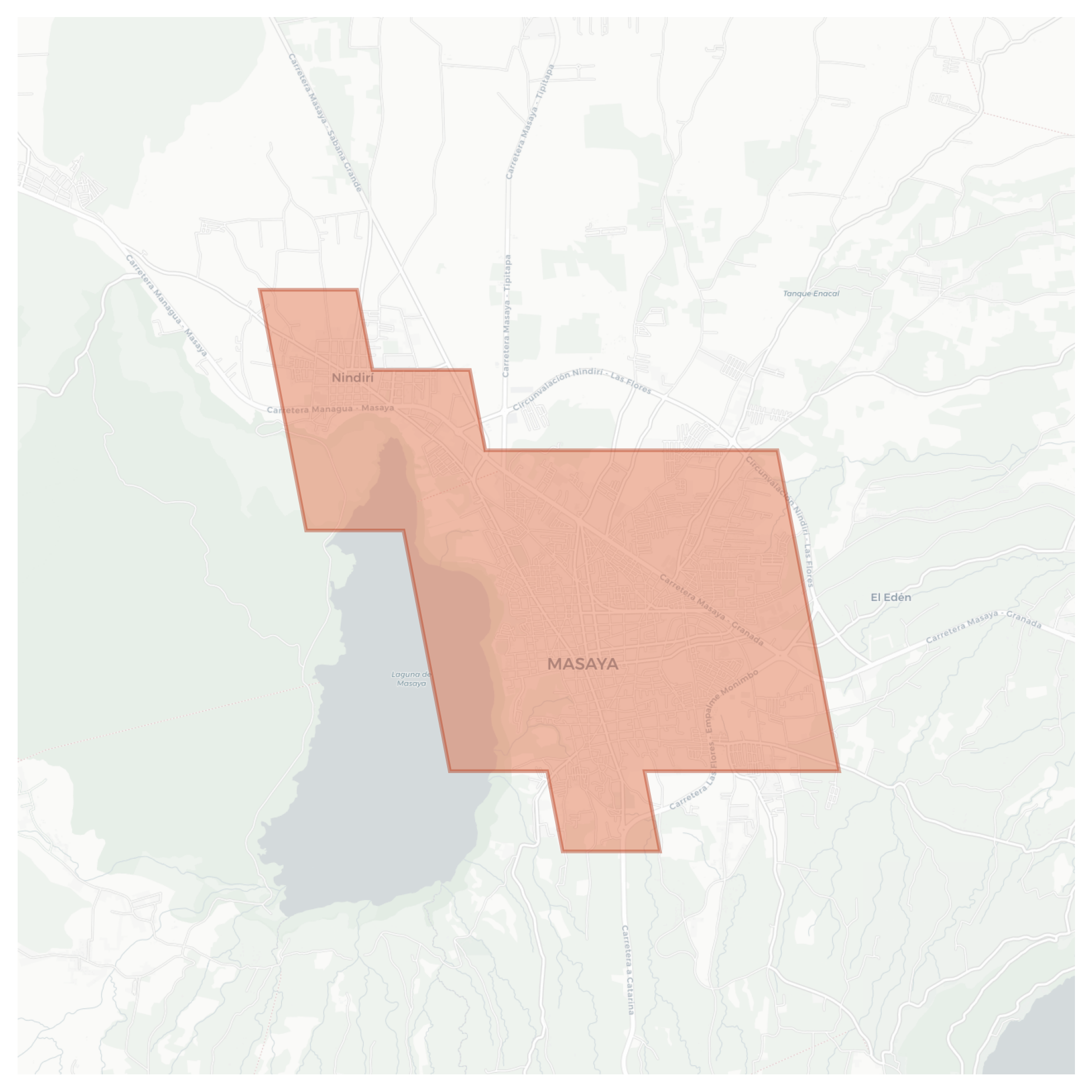 Masaya geographic map