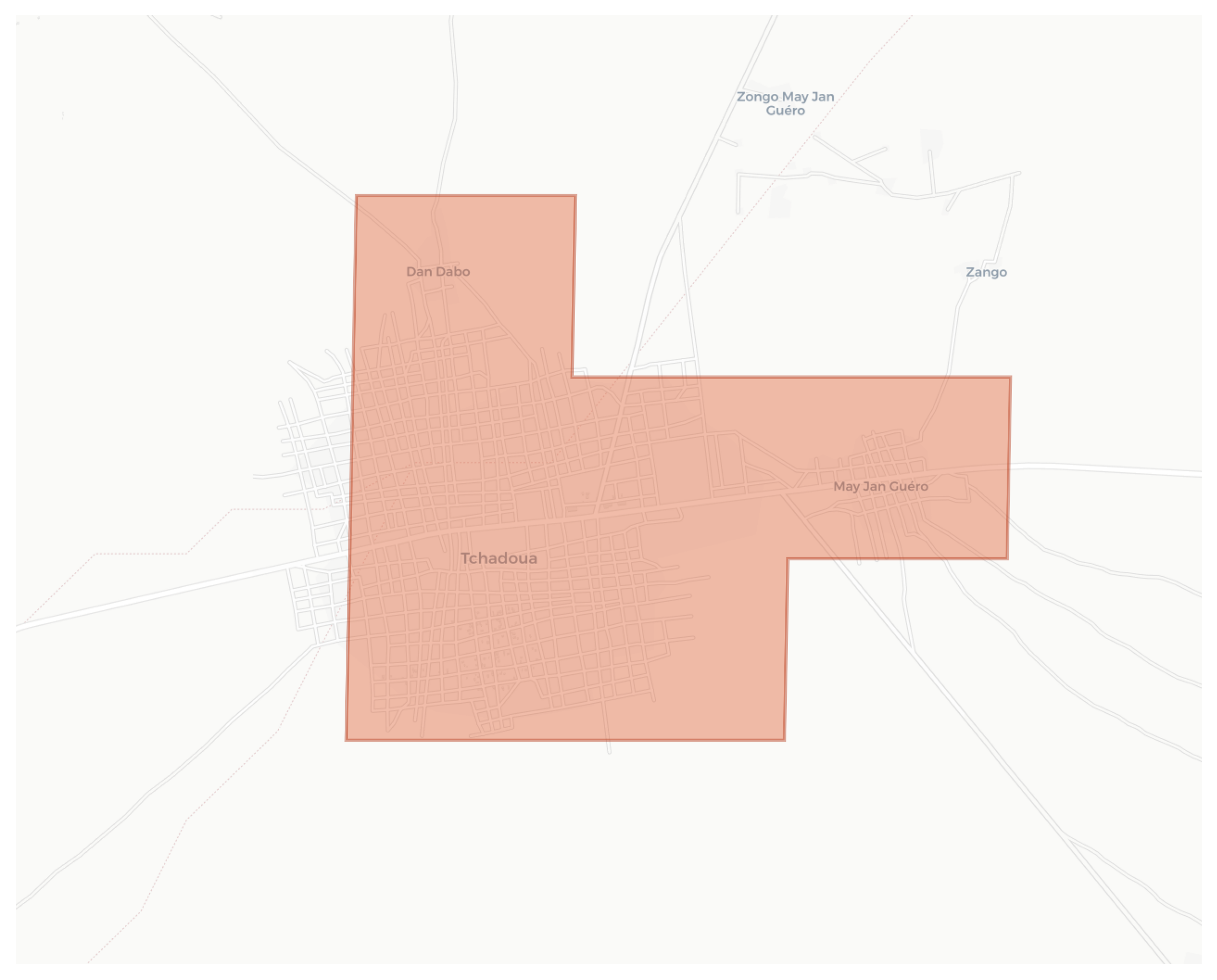 Tchadoua geographic map
