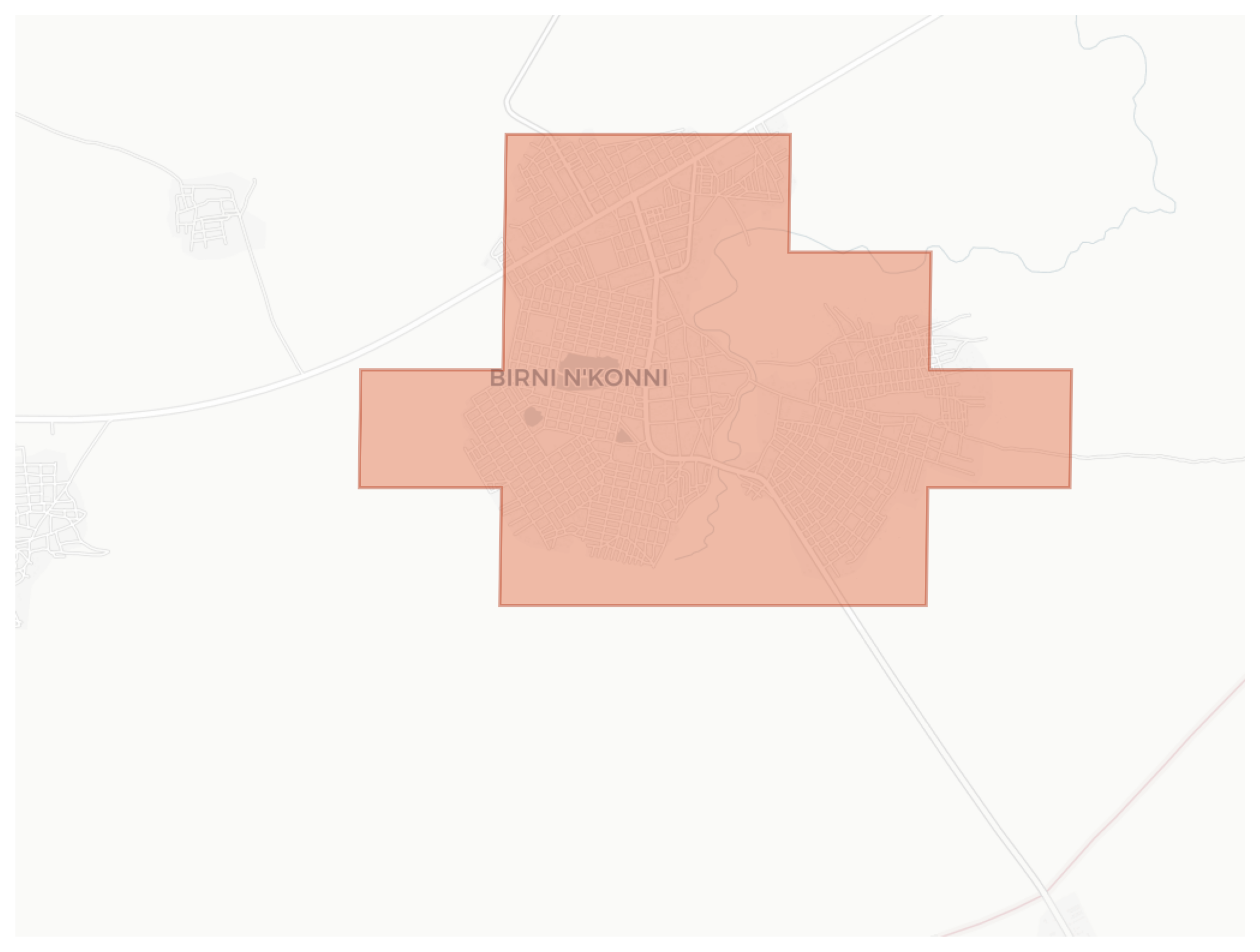 Birni N'Konni geographic map