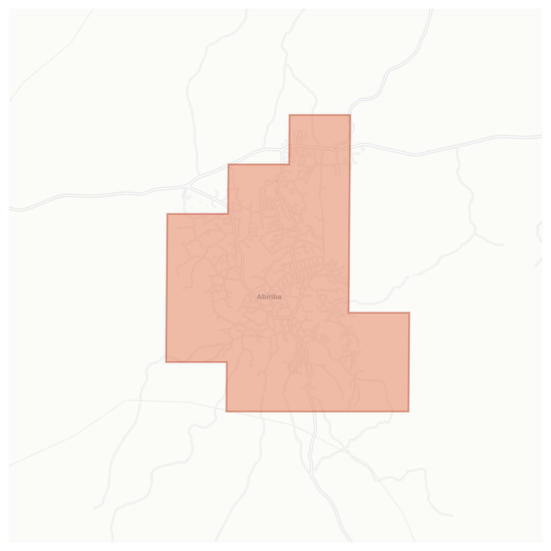 Abiriba geographic map
