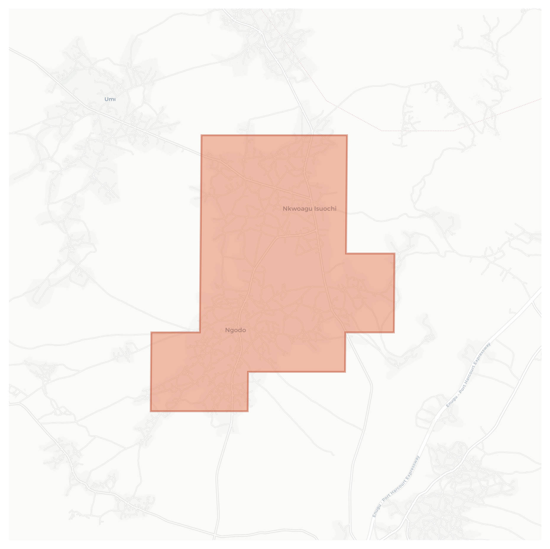 Ngodo geographic map