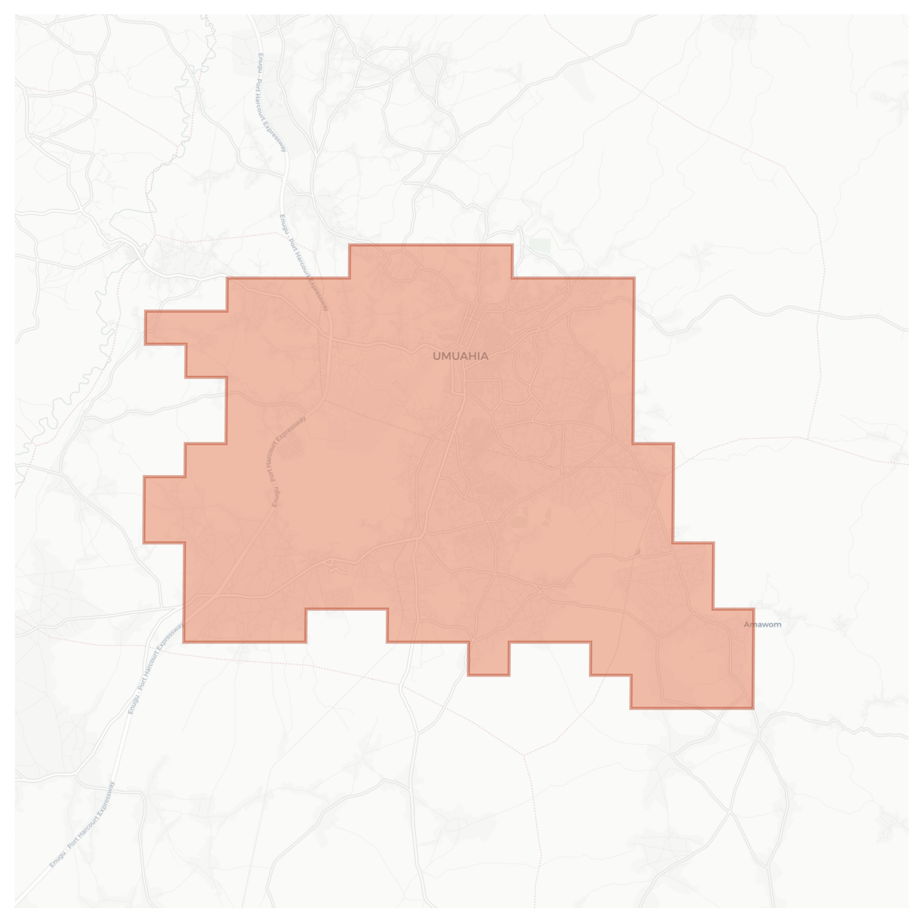 Umuahia geographic map