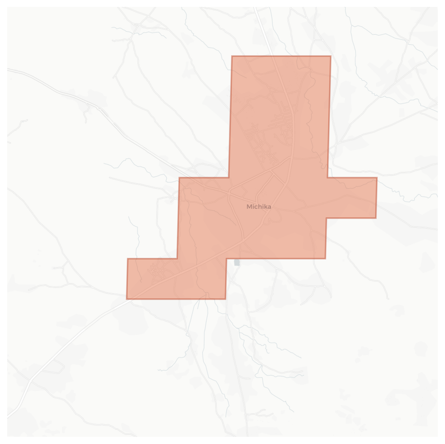 Michika geographic map