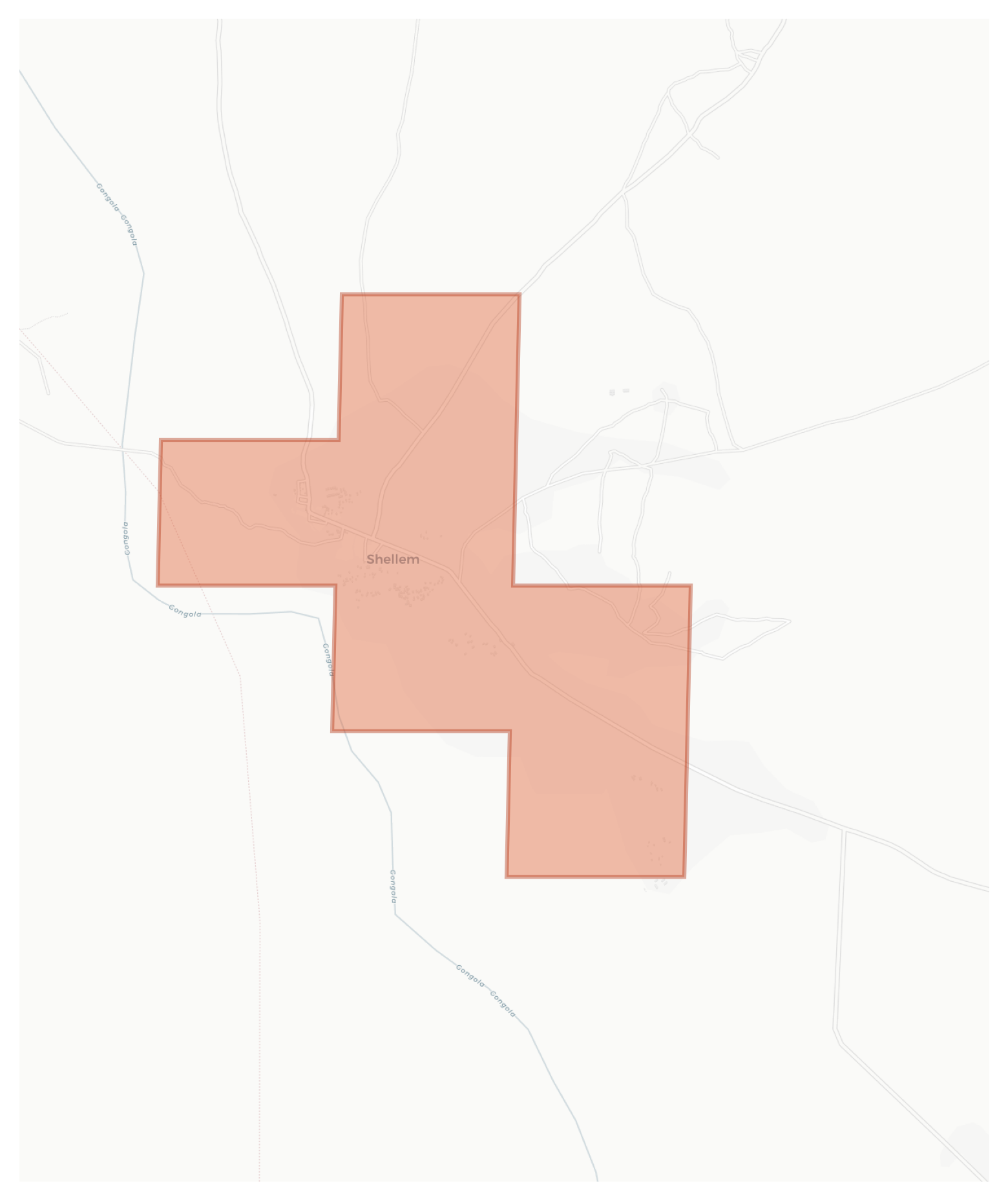 Shellem geographic map