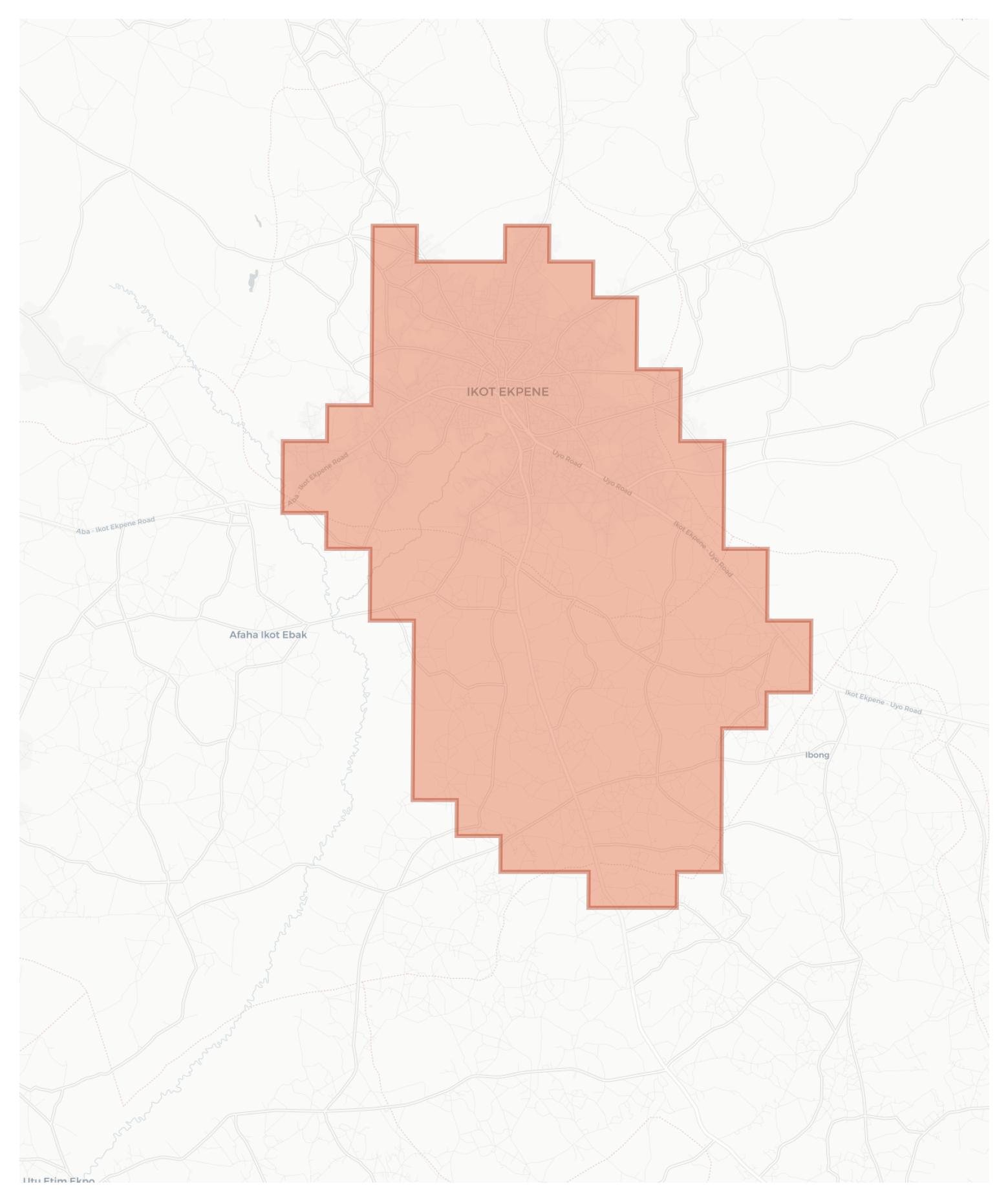 Ikot Ekpene geographic map