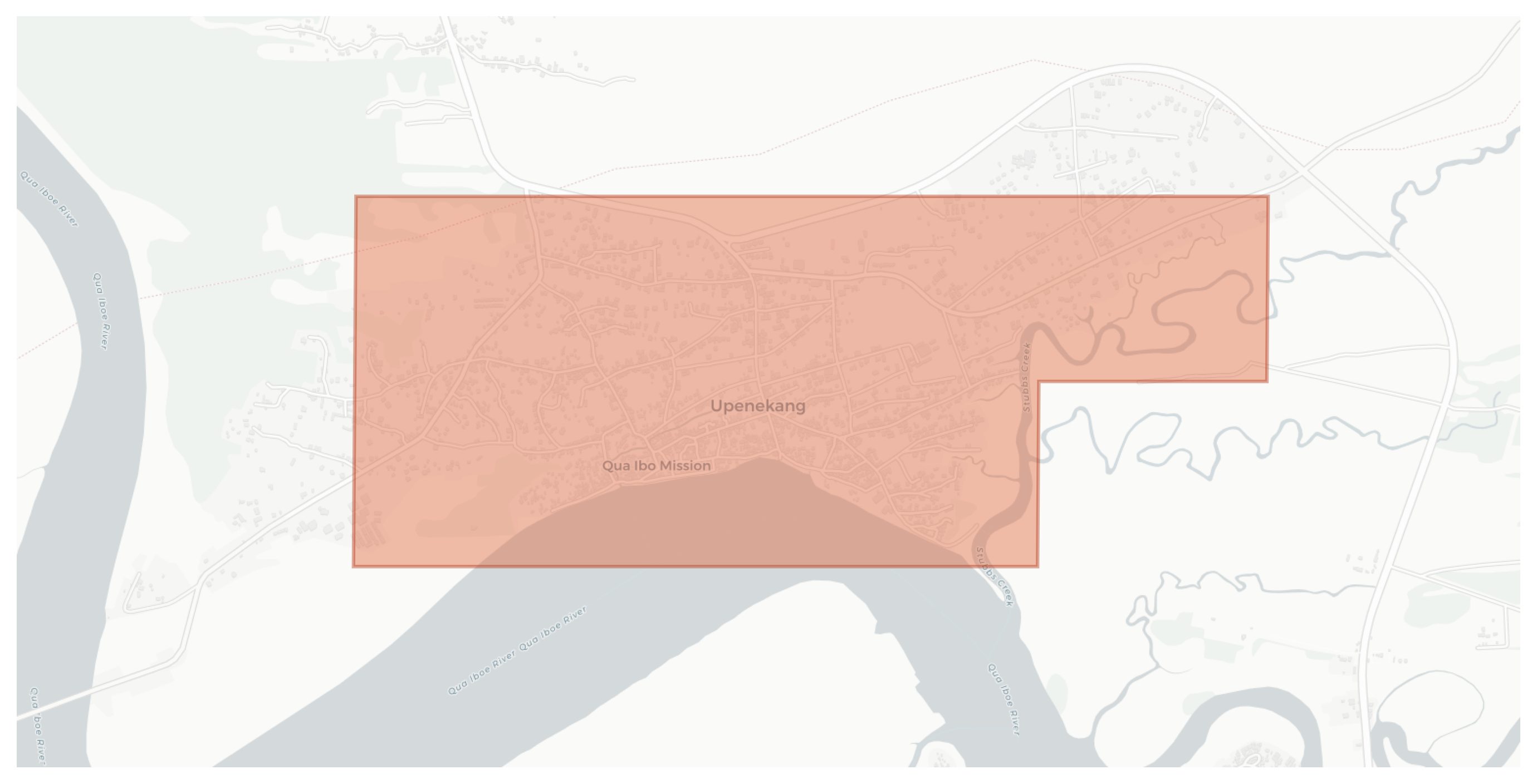 Upenekang geographic map