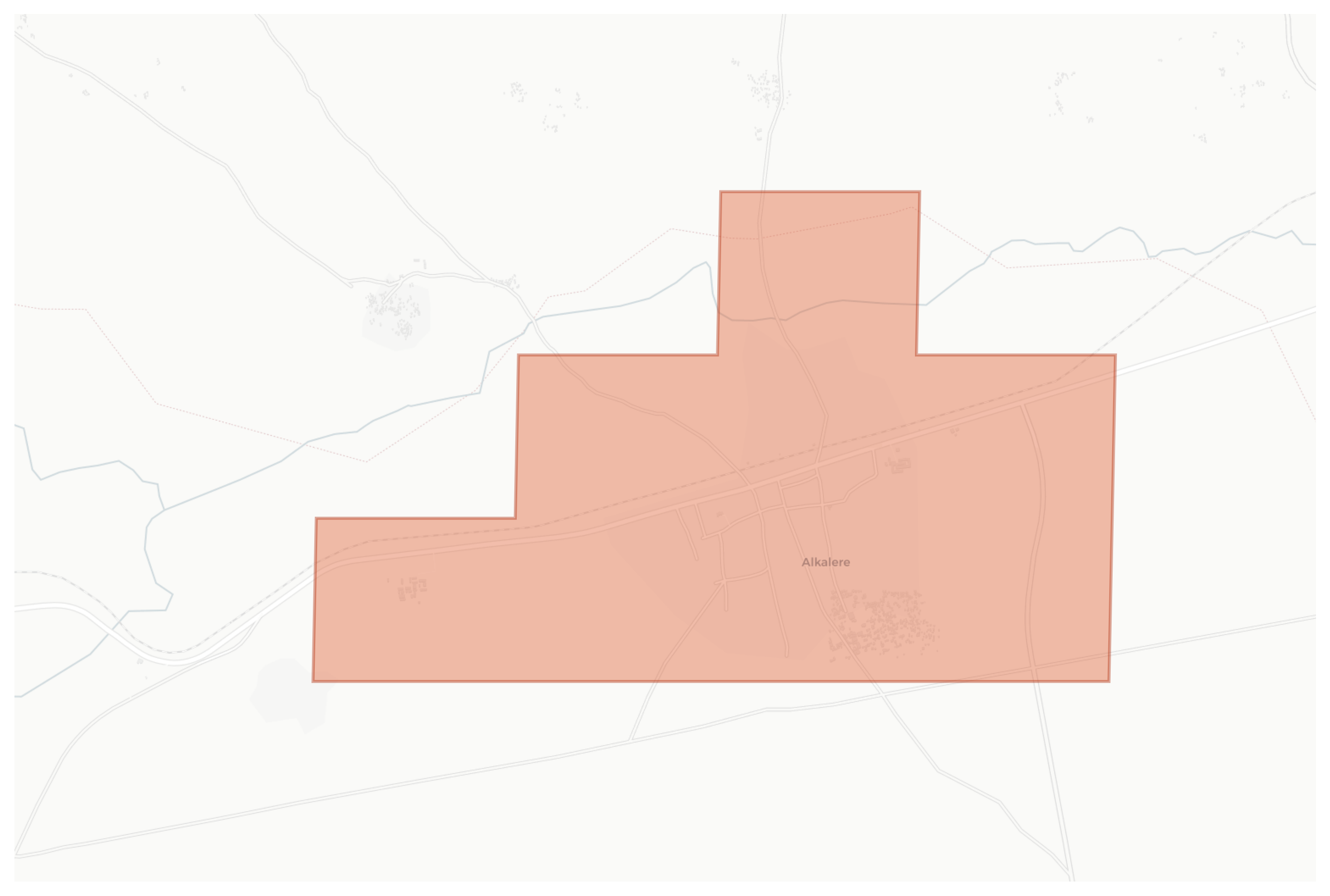 Alkalere geographic map