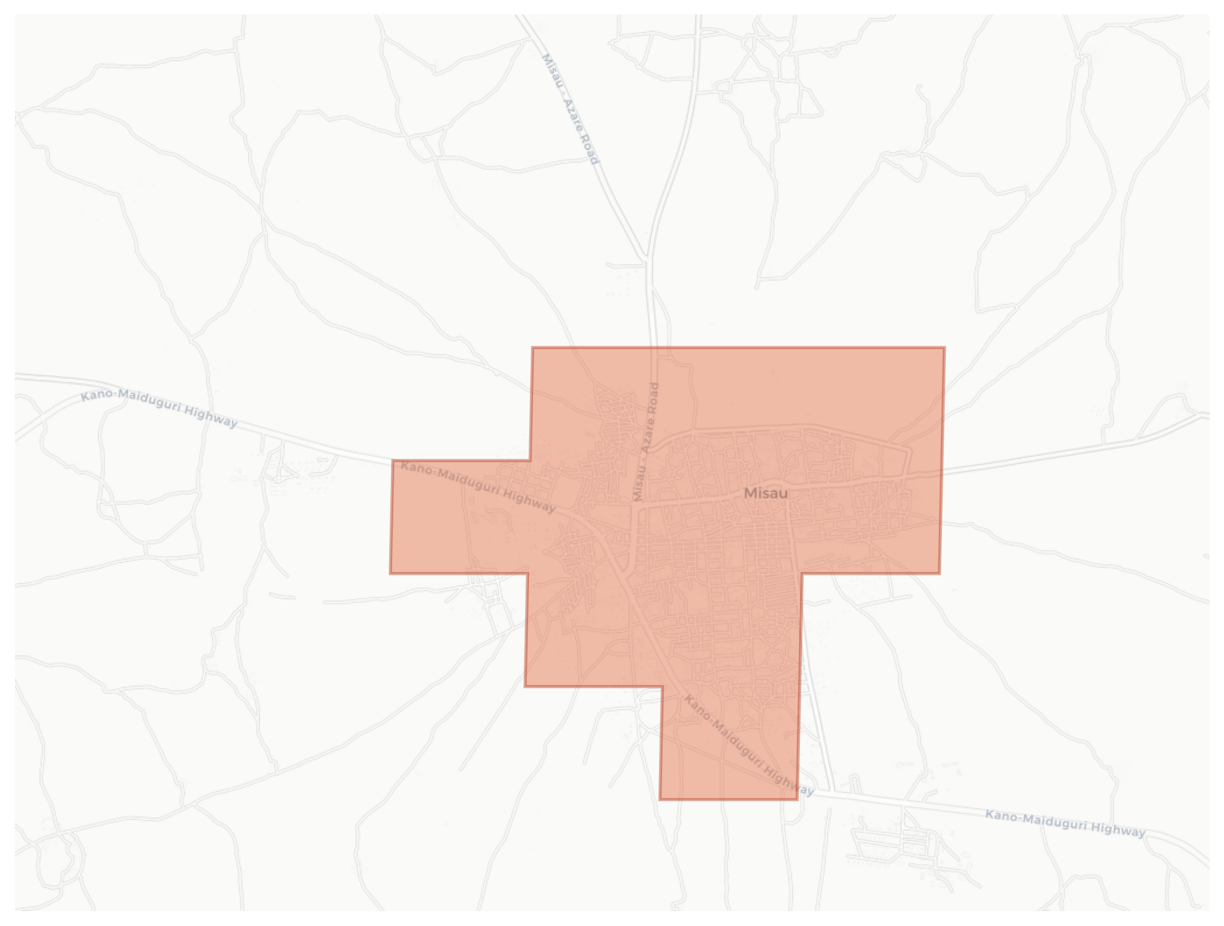 Misau geographic map