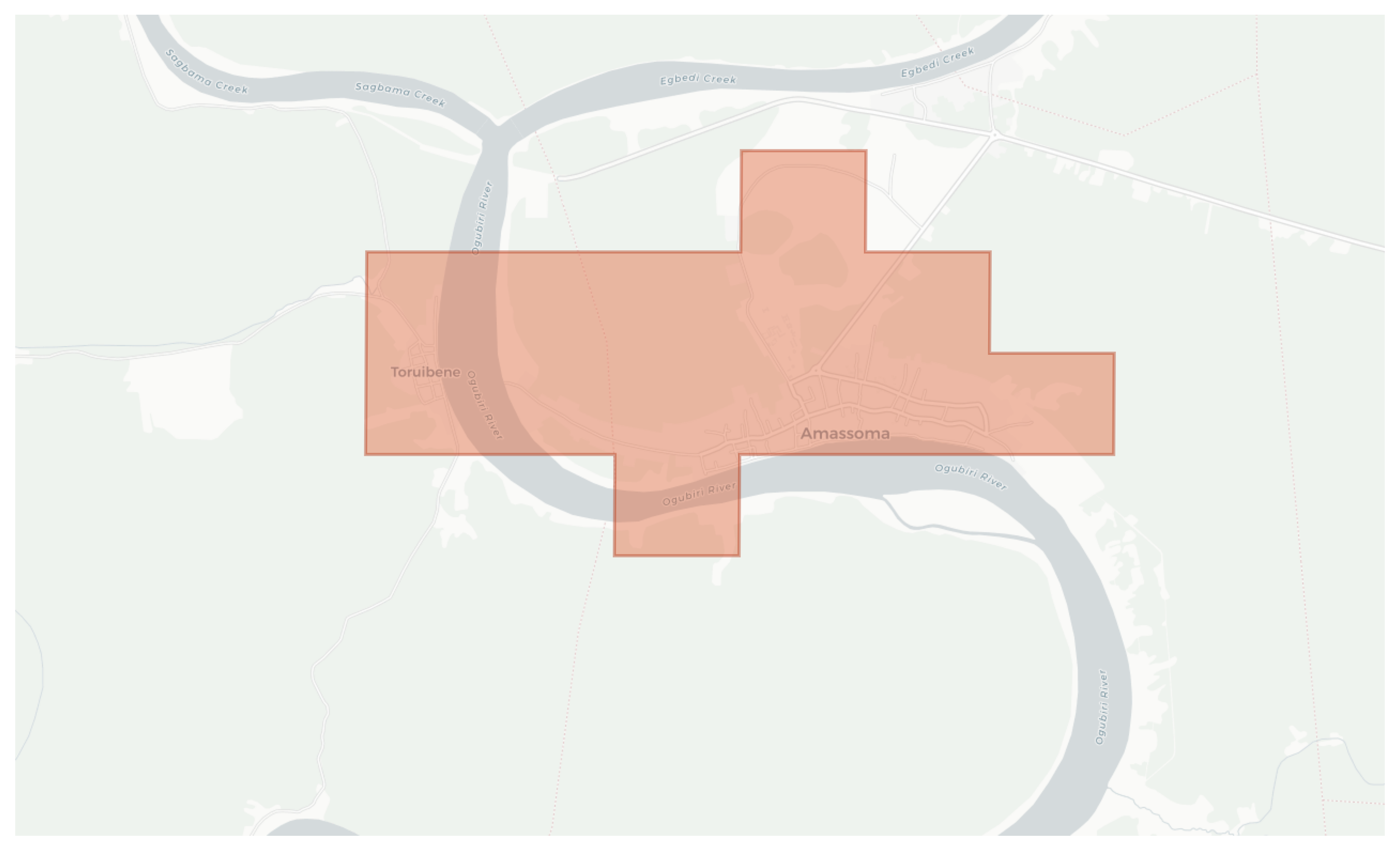 Amassoma geographic map