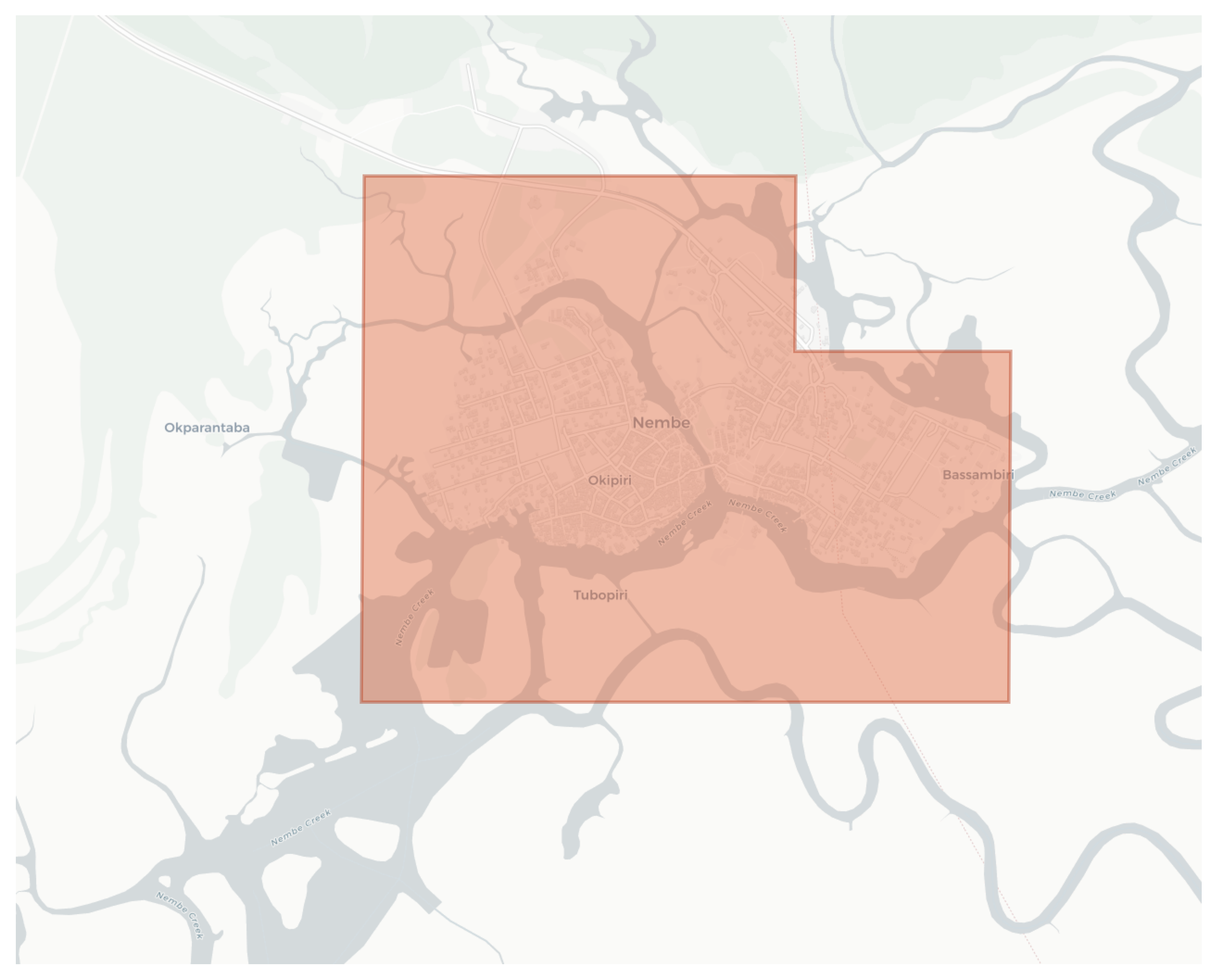Nembe geographic map