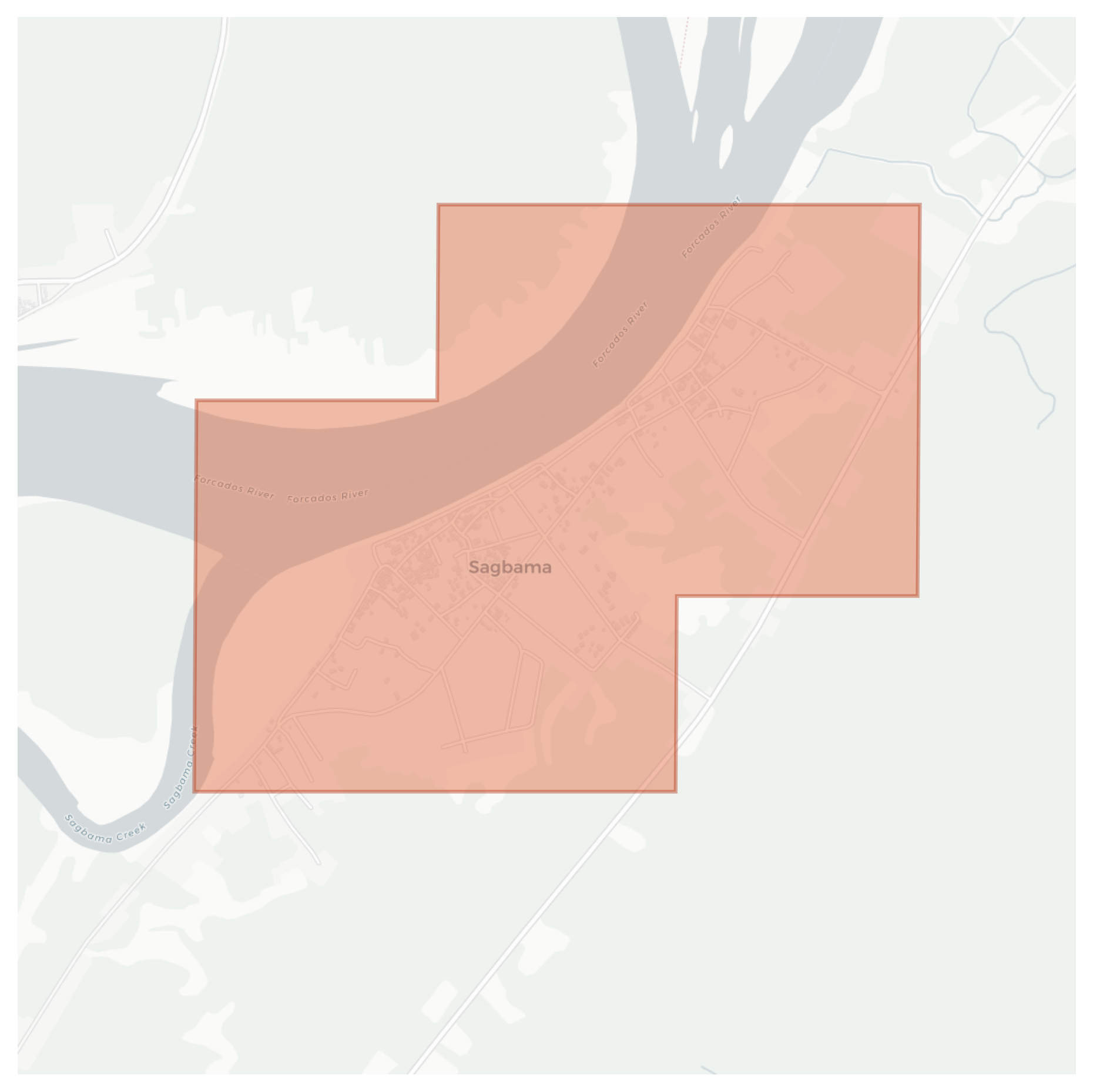 Sagbama geographic map
