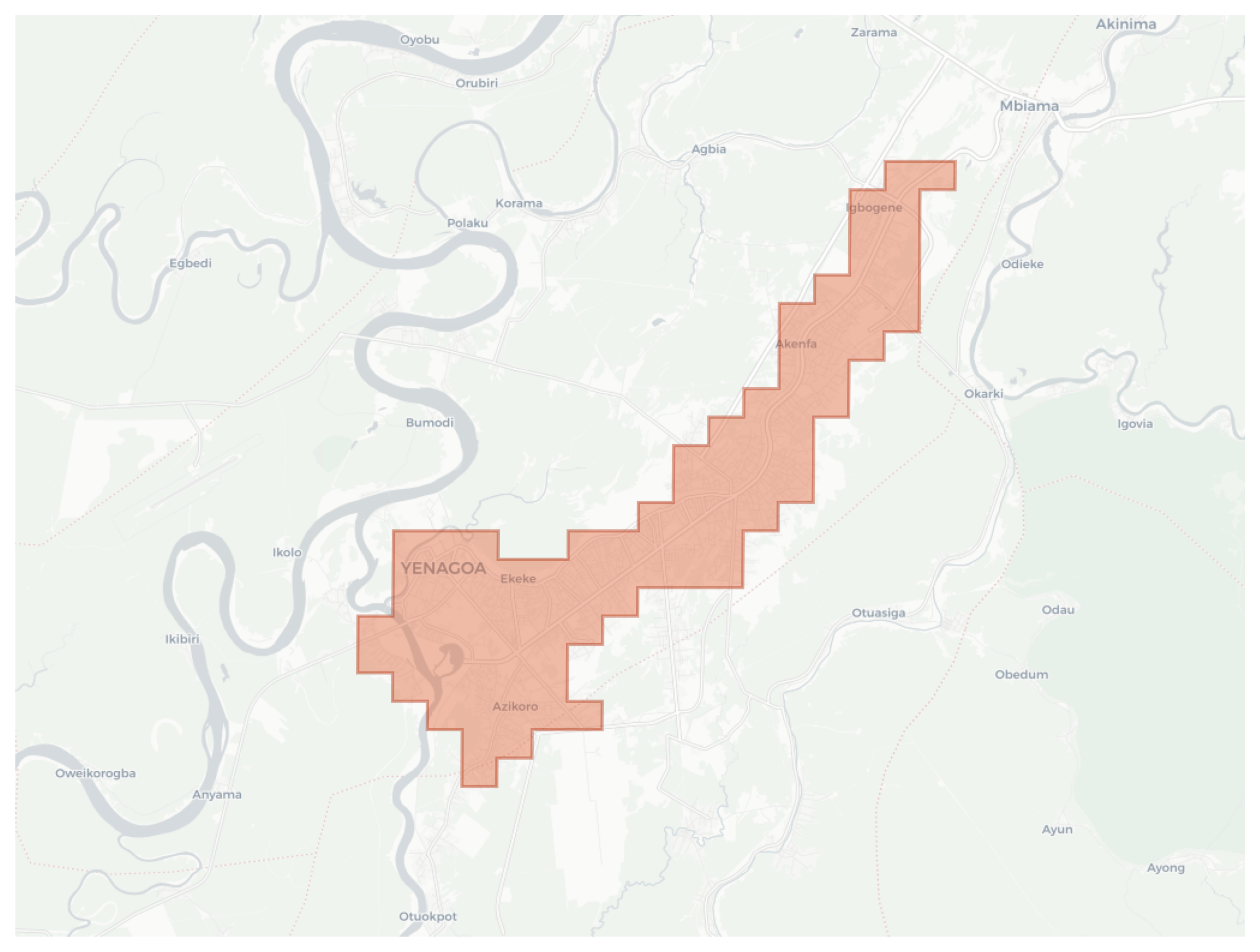 Yenagoa geographic map