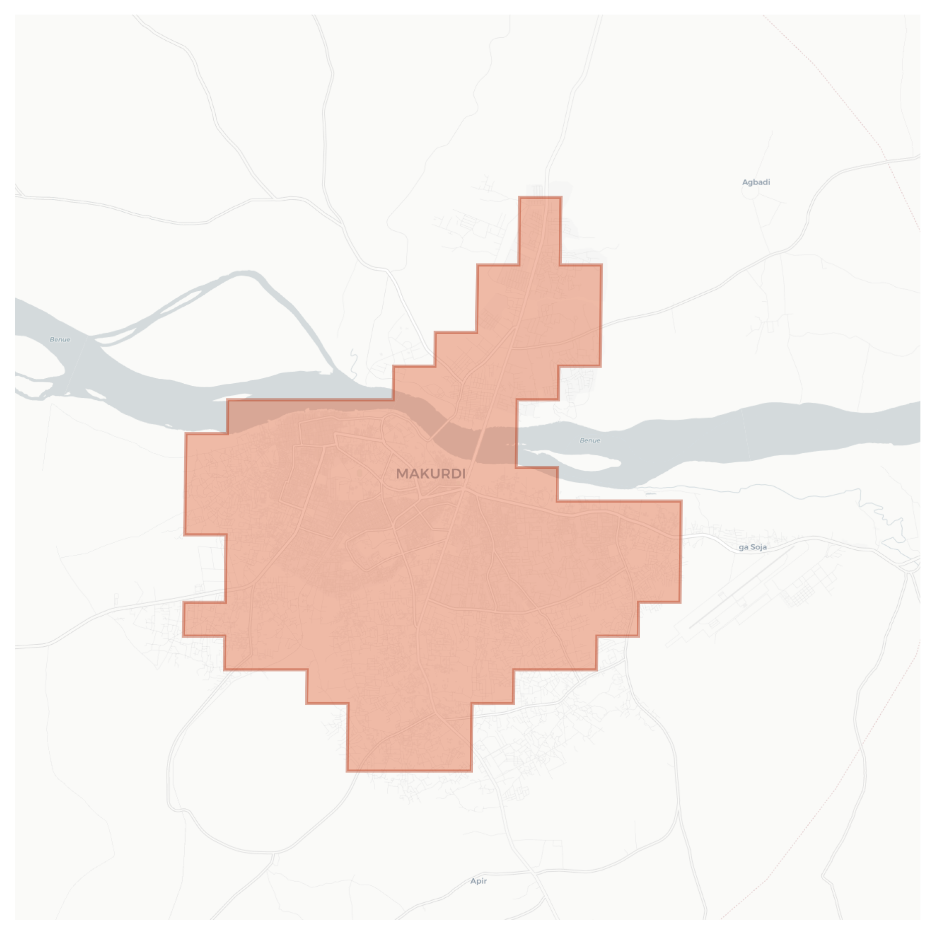 Makurdi geographic map