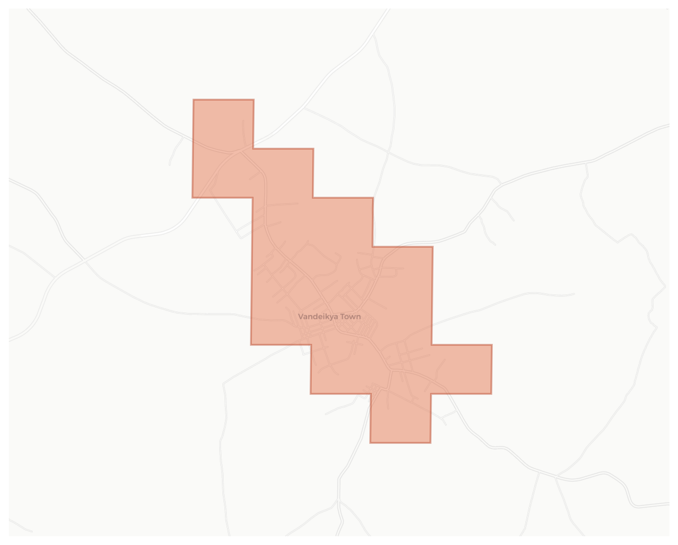 Vandeikya Town geographic map