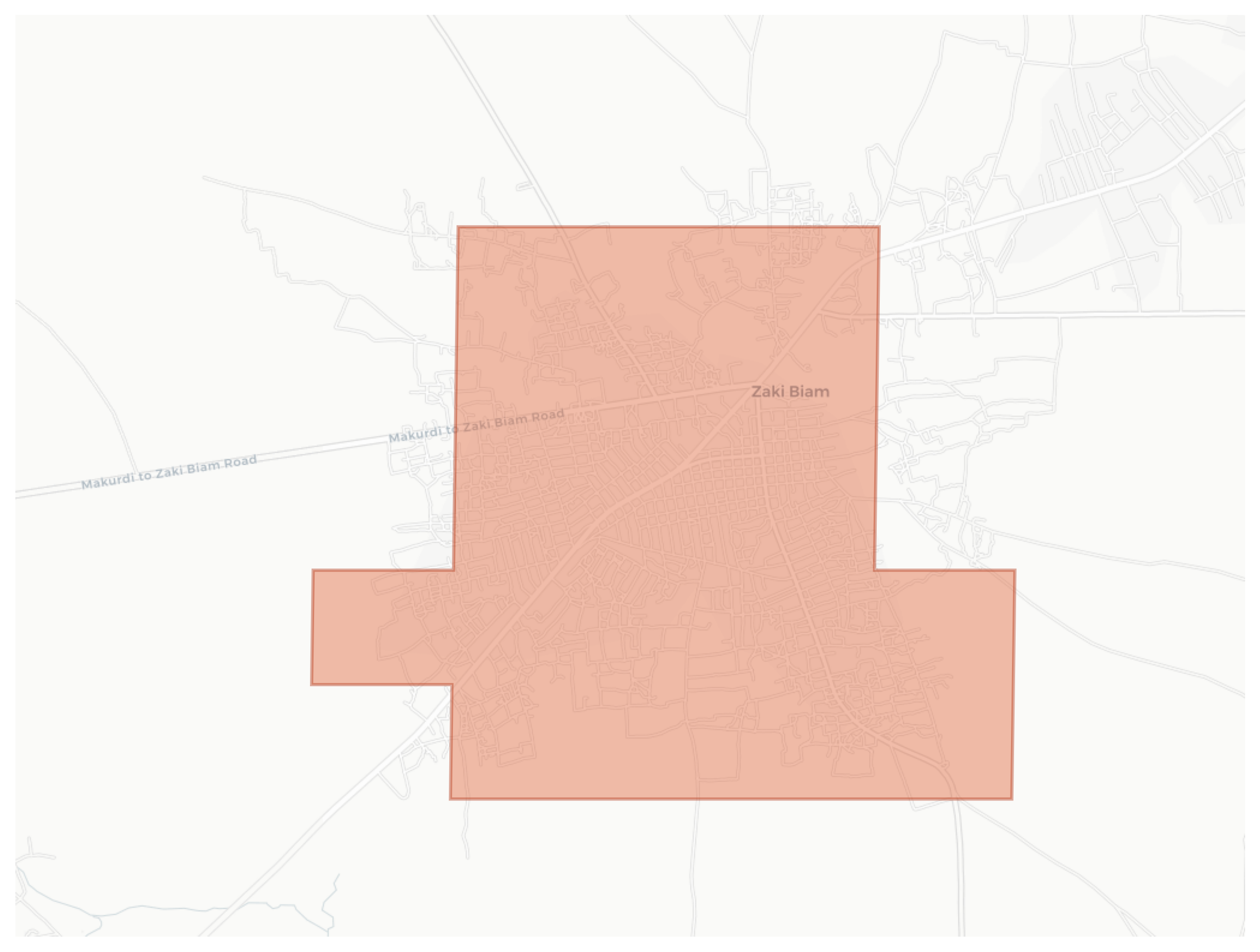 Zaki Biam geographic map