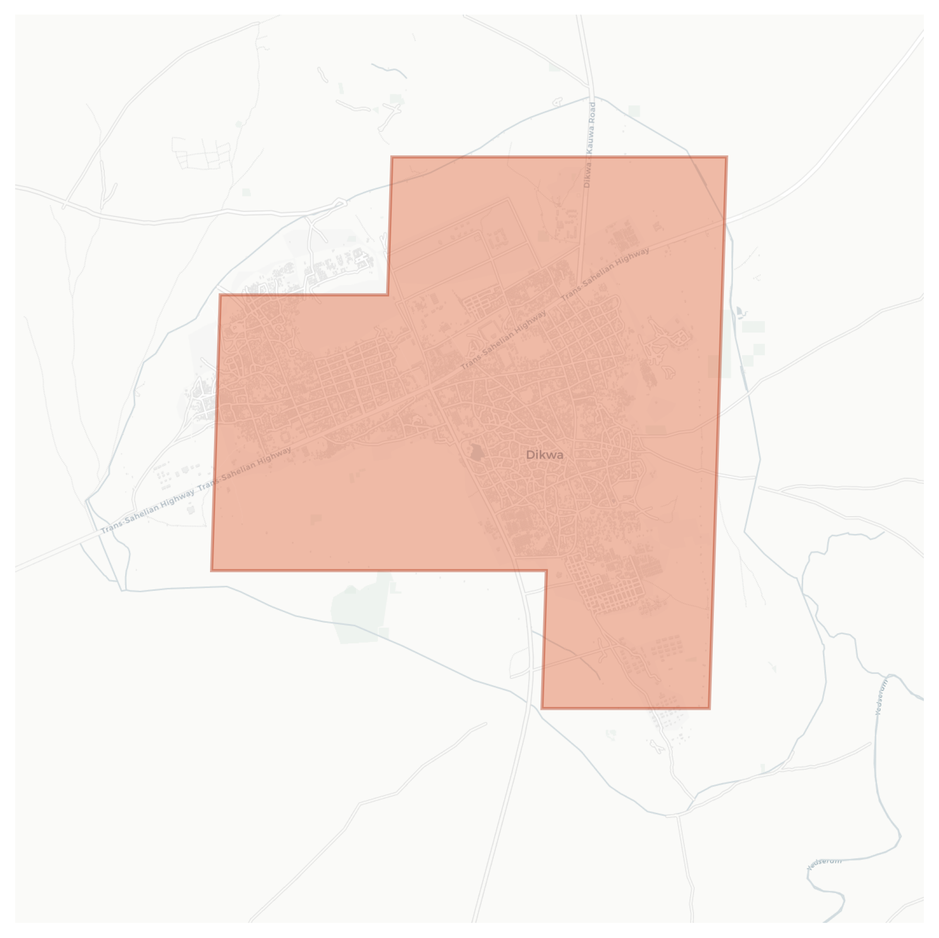 Dikwa geographic map