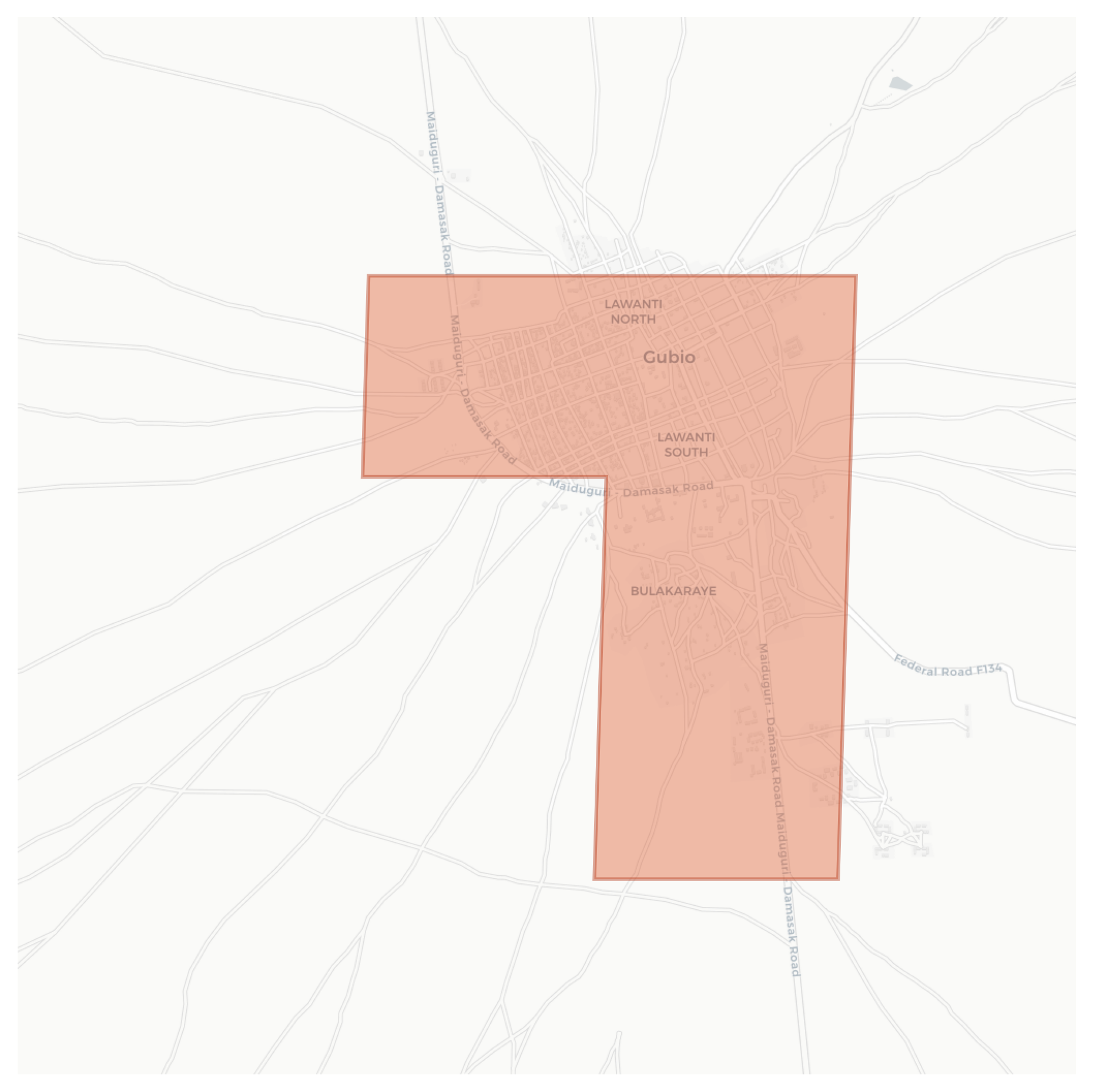 Gubio geographic map