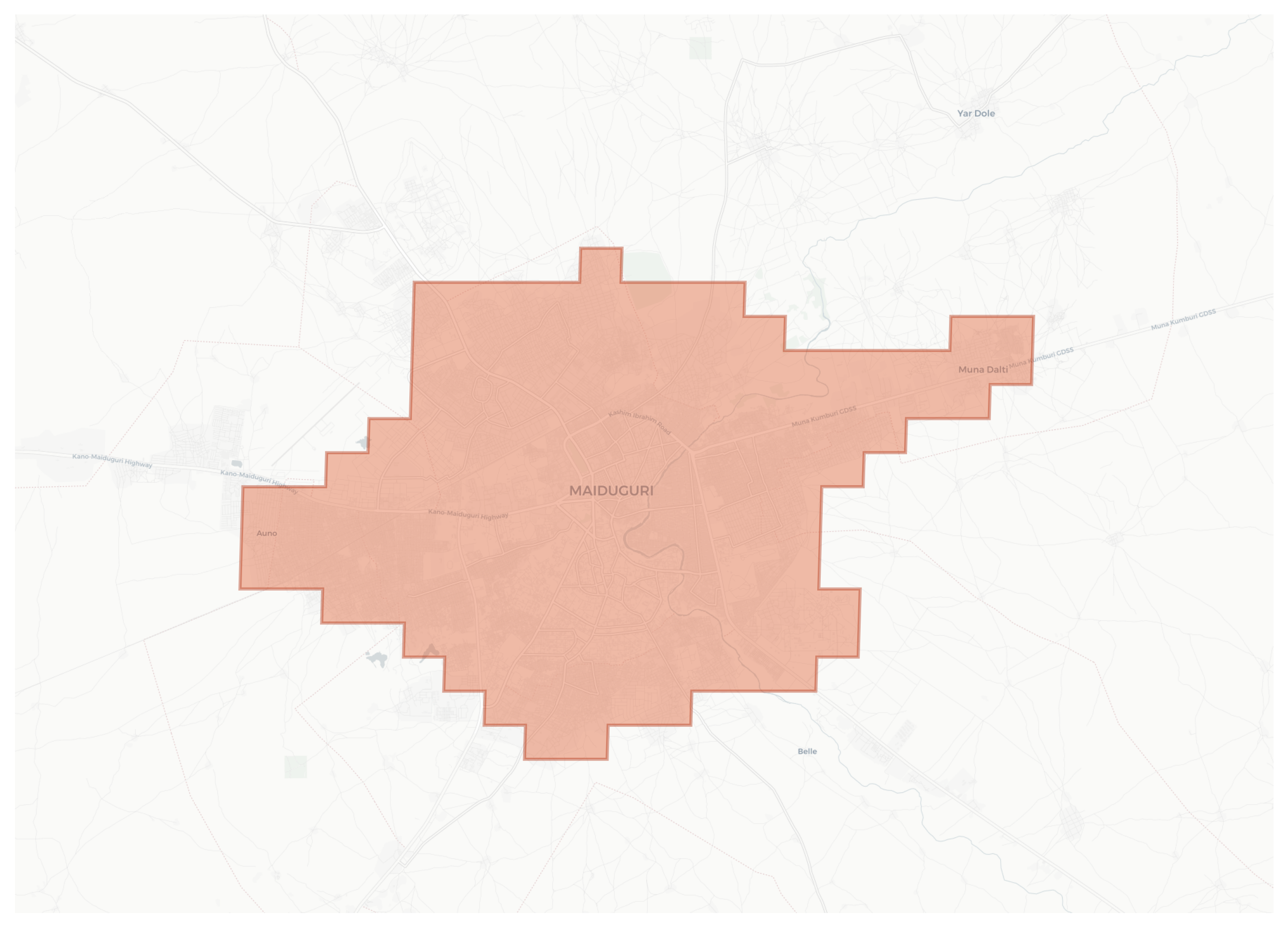 Maiduguri geographic map