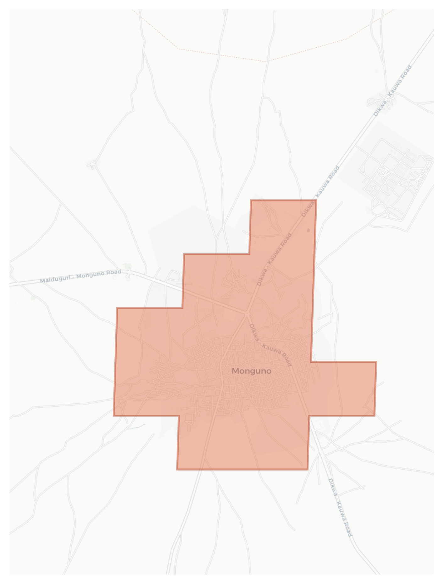 Monguno geographic map