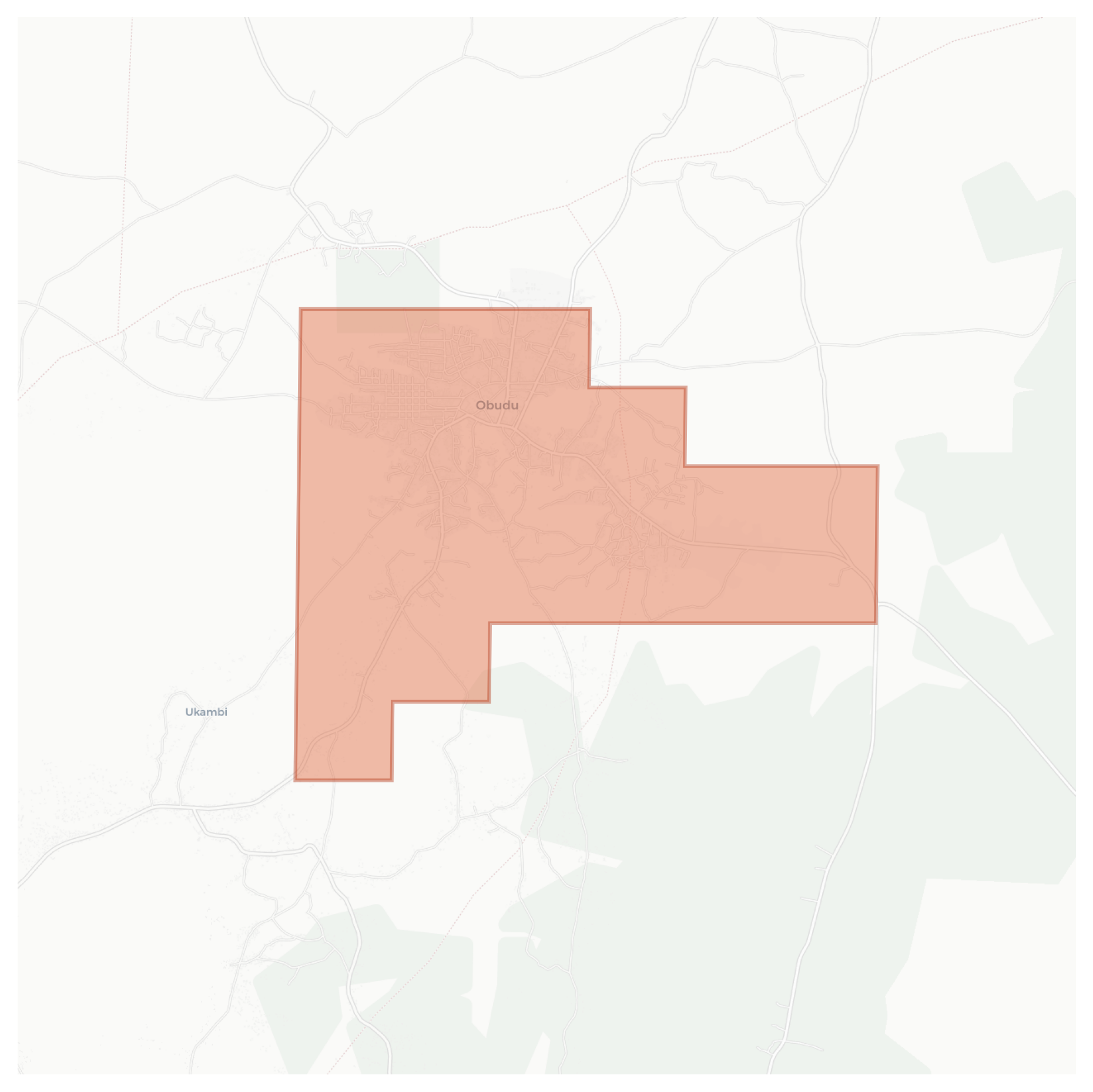 Obudu geographic map