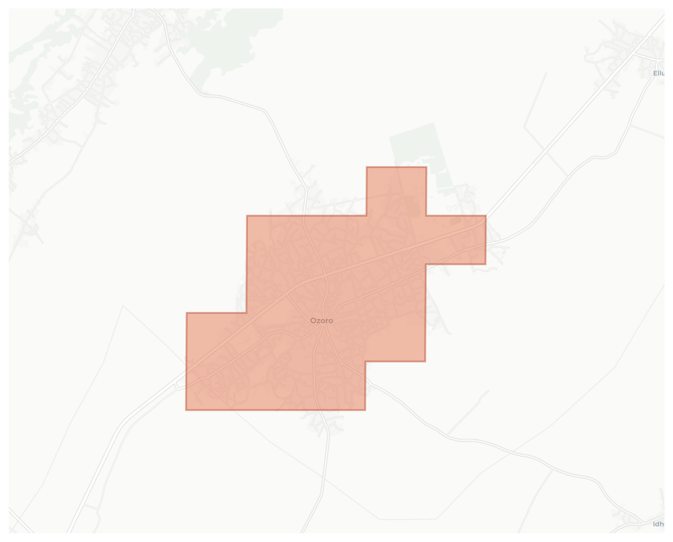Ozoro geographic map