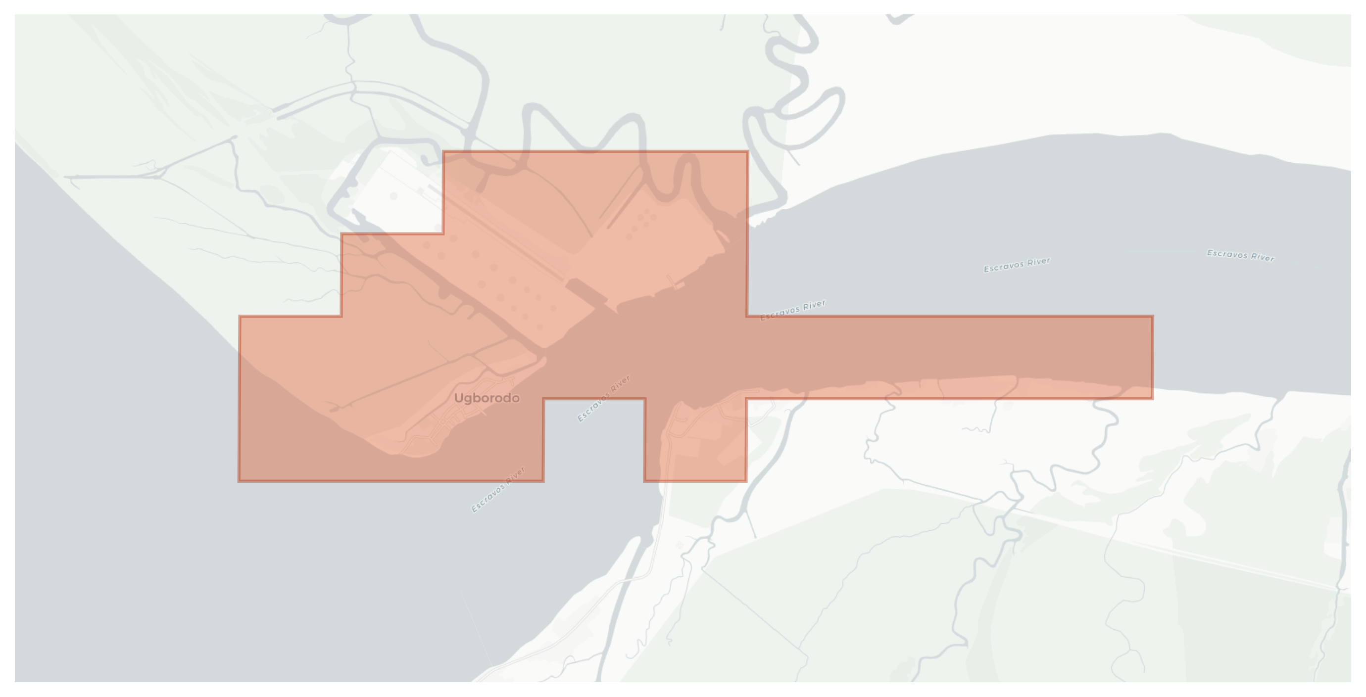 Ugborodo geographic map