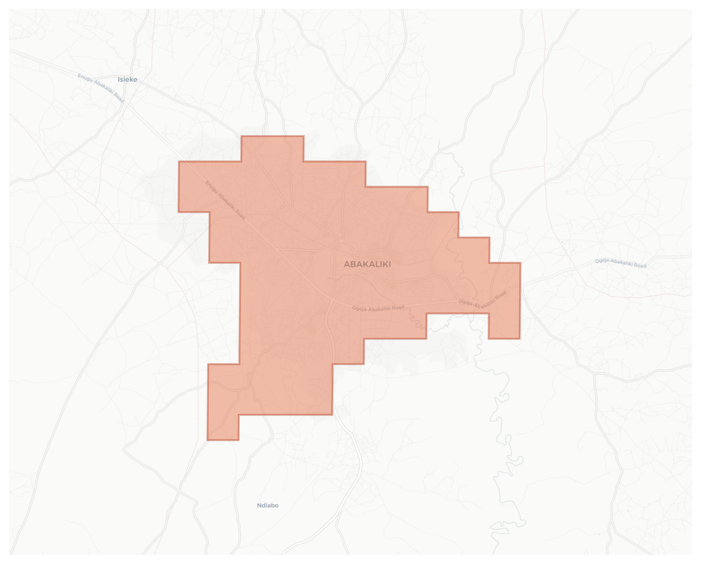 Abakaliki geographic map