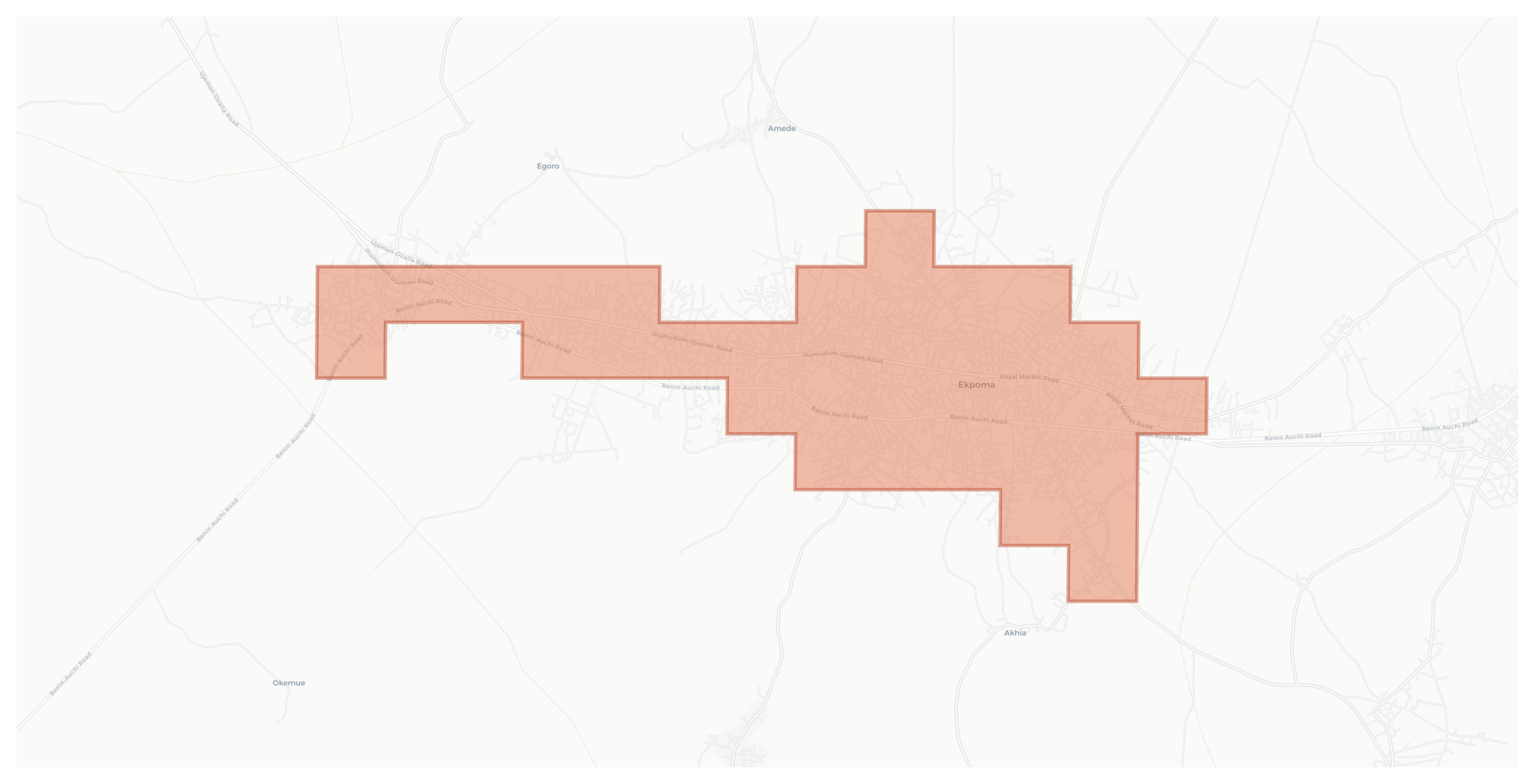 Ekpoma geographic map