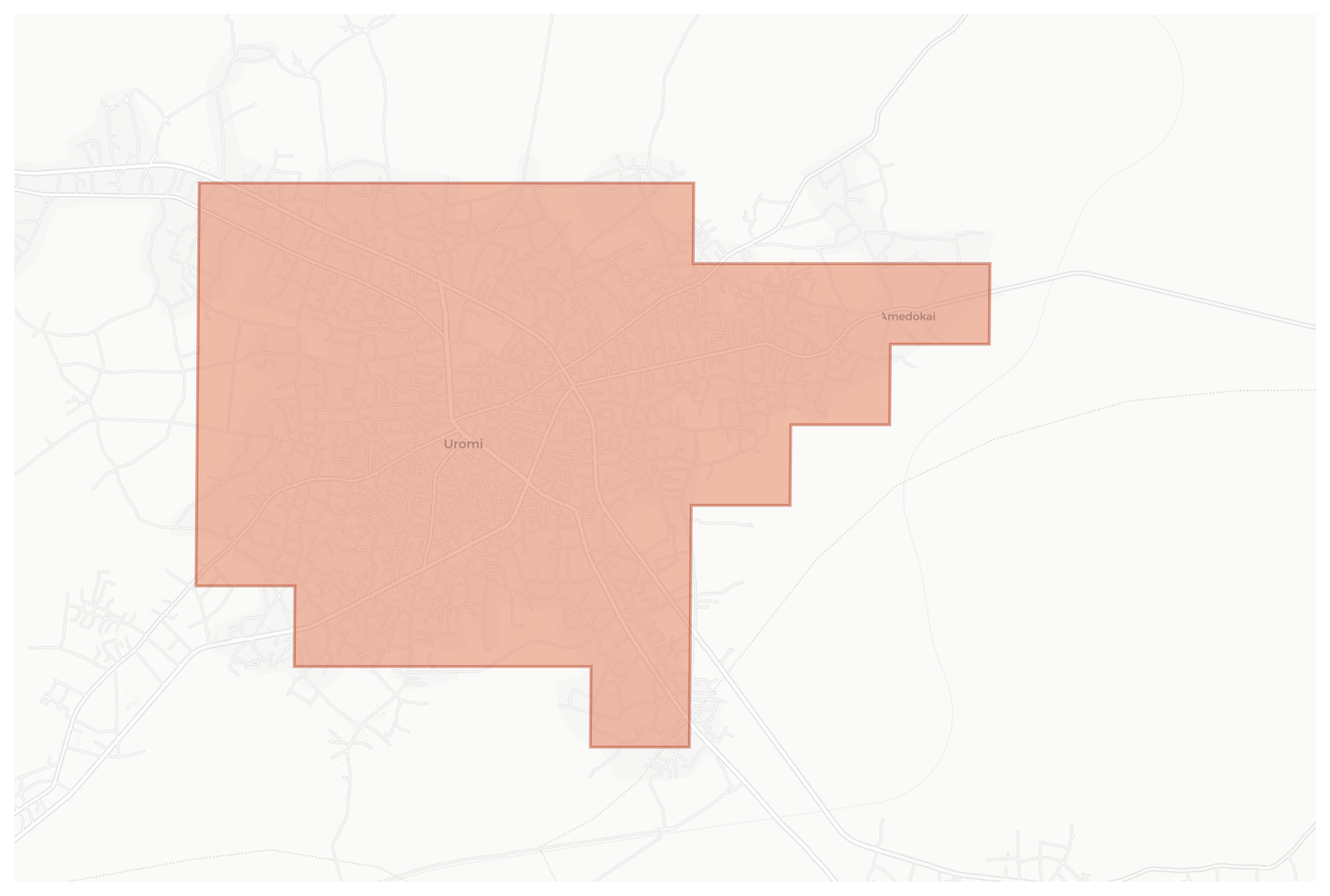 Uromi geographic map