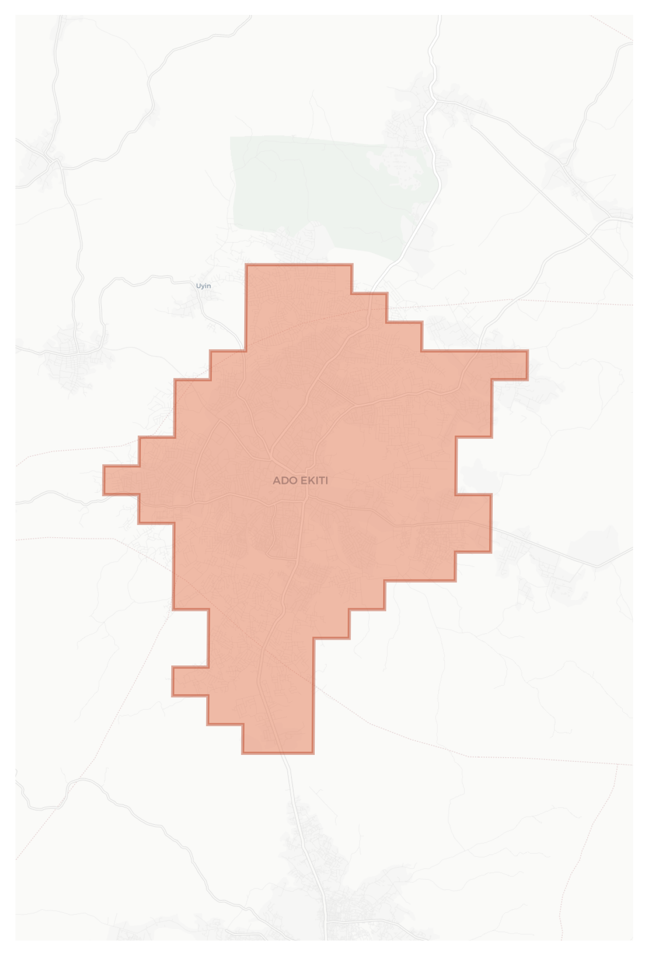 Ado Ekiti geographic map
