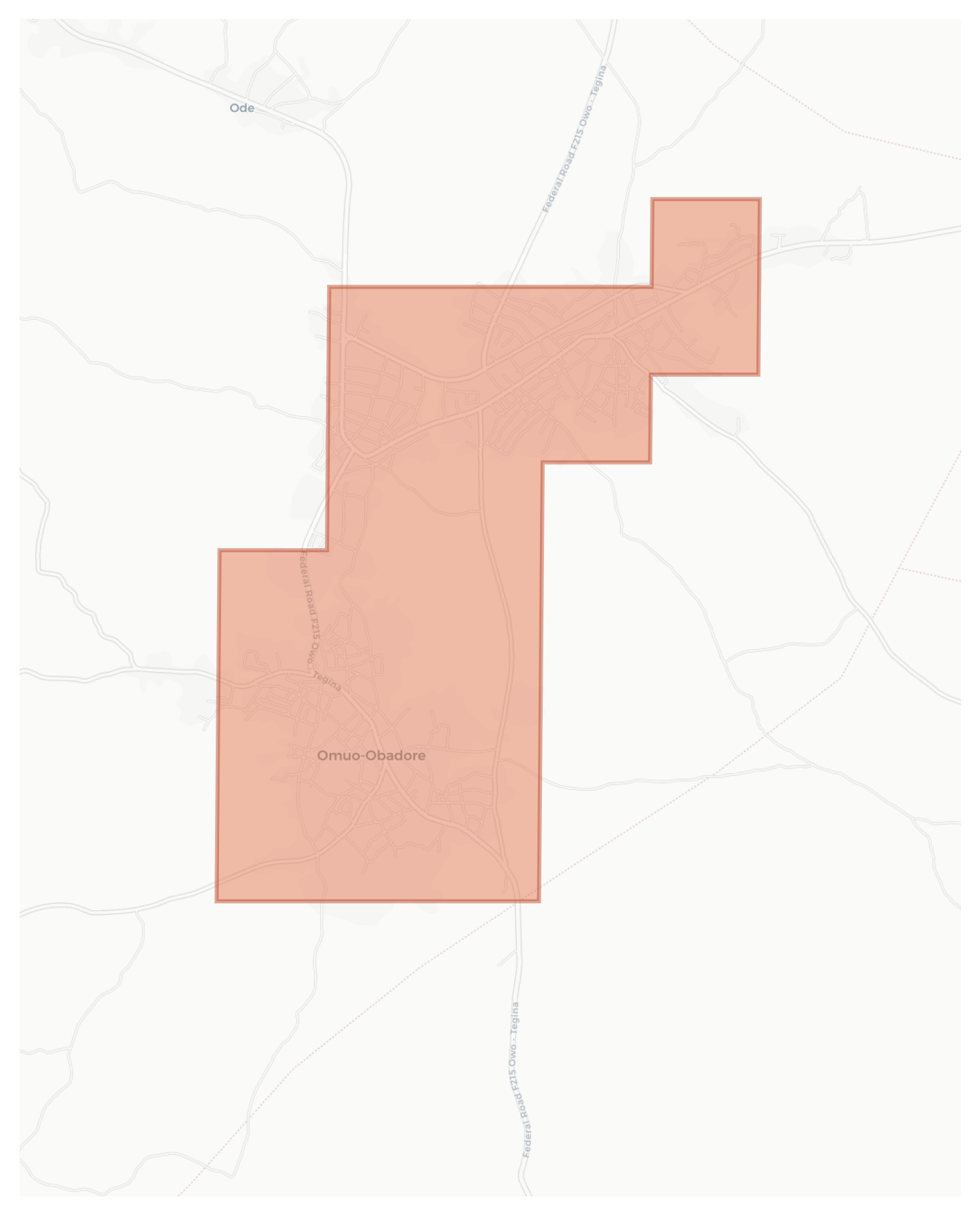 Omuo-Obadore geographic map
