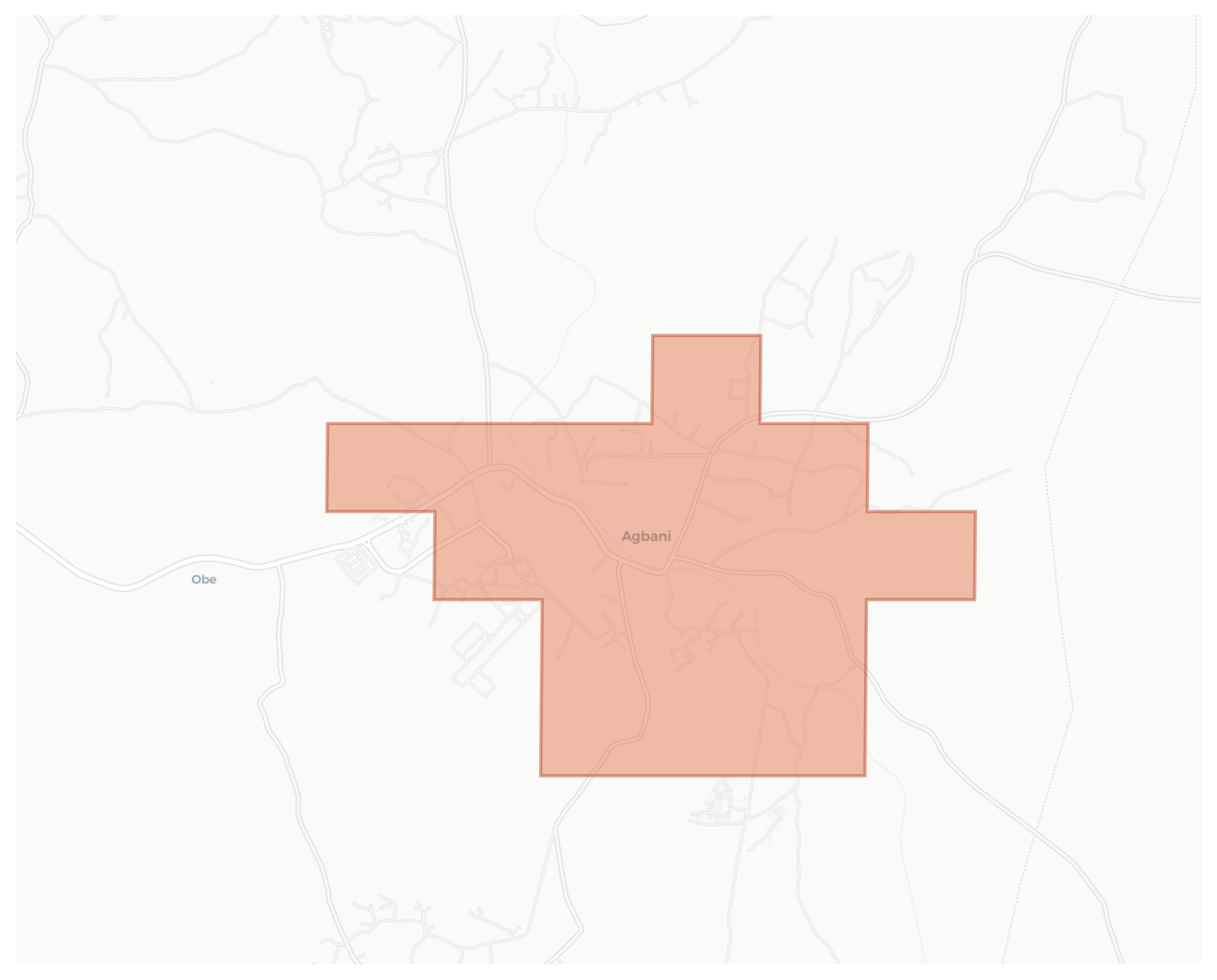 Agbani geographic map