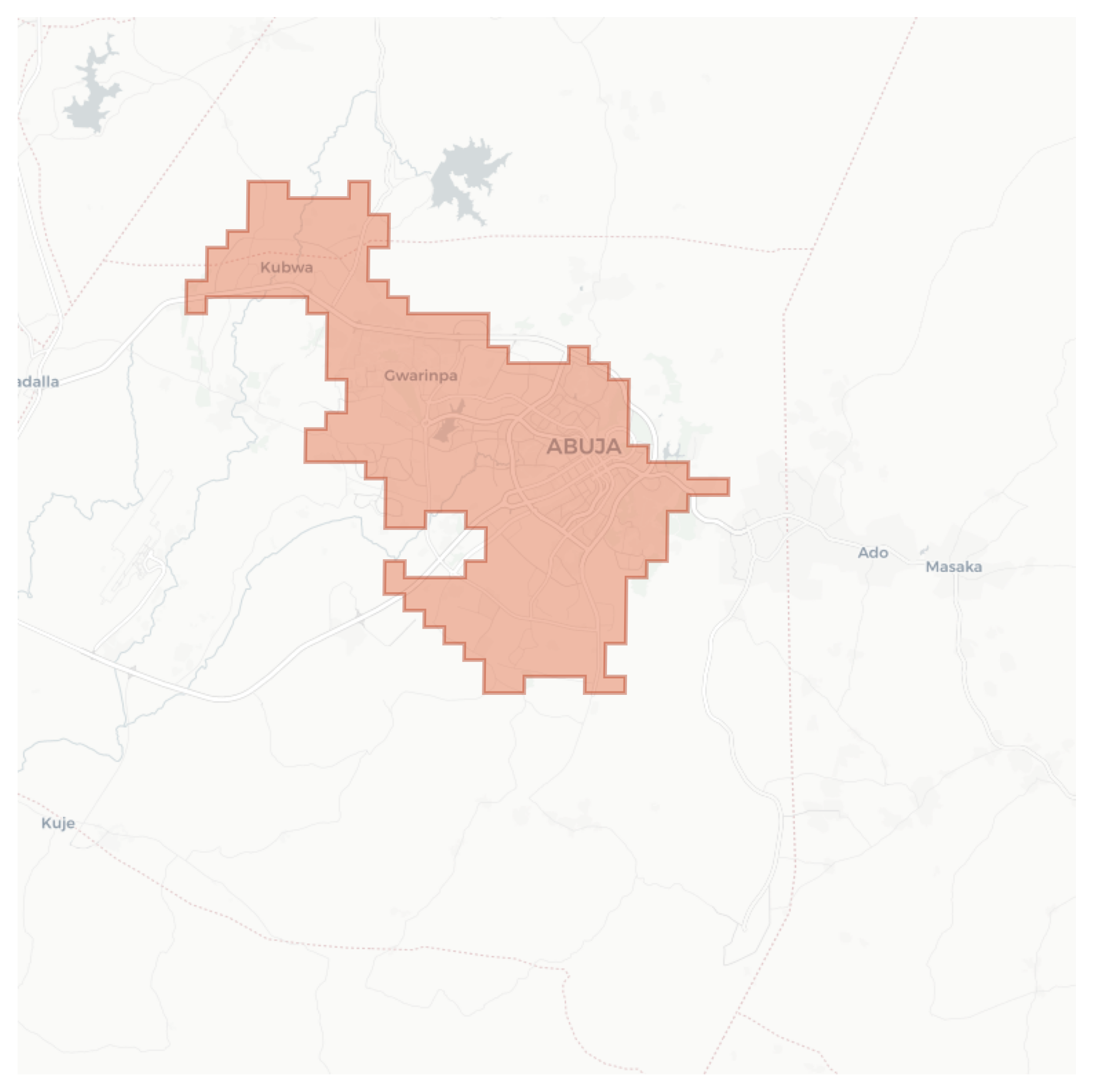 Abuja geographic map