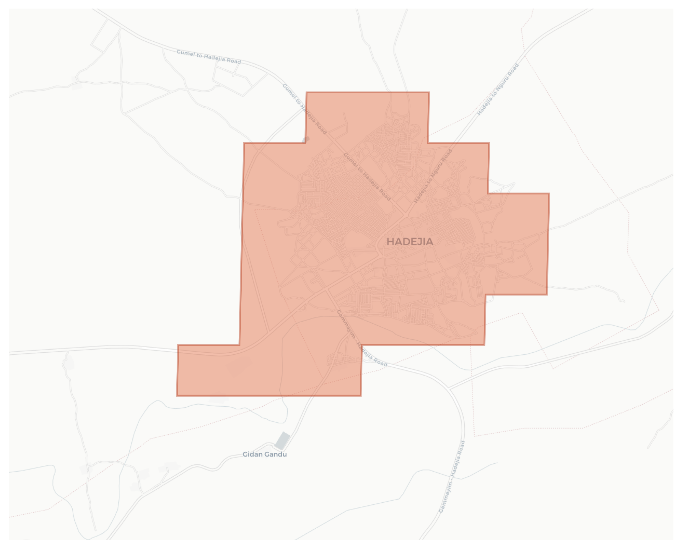 Hadejia geographic map