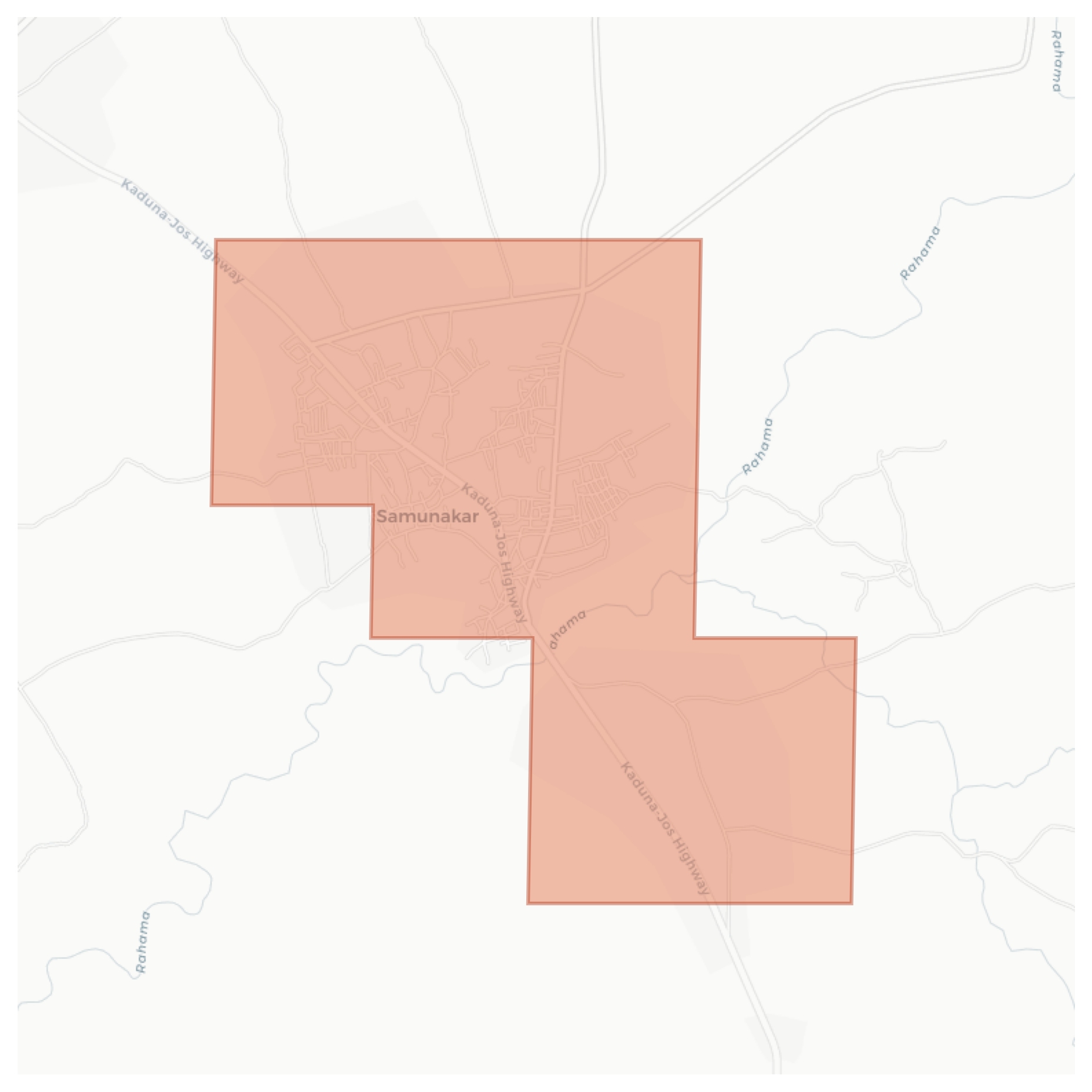 Samunakar geographic map