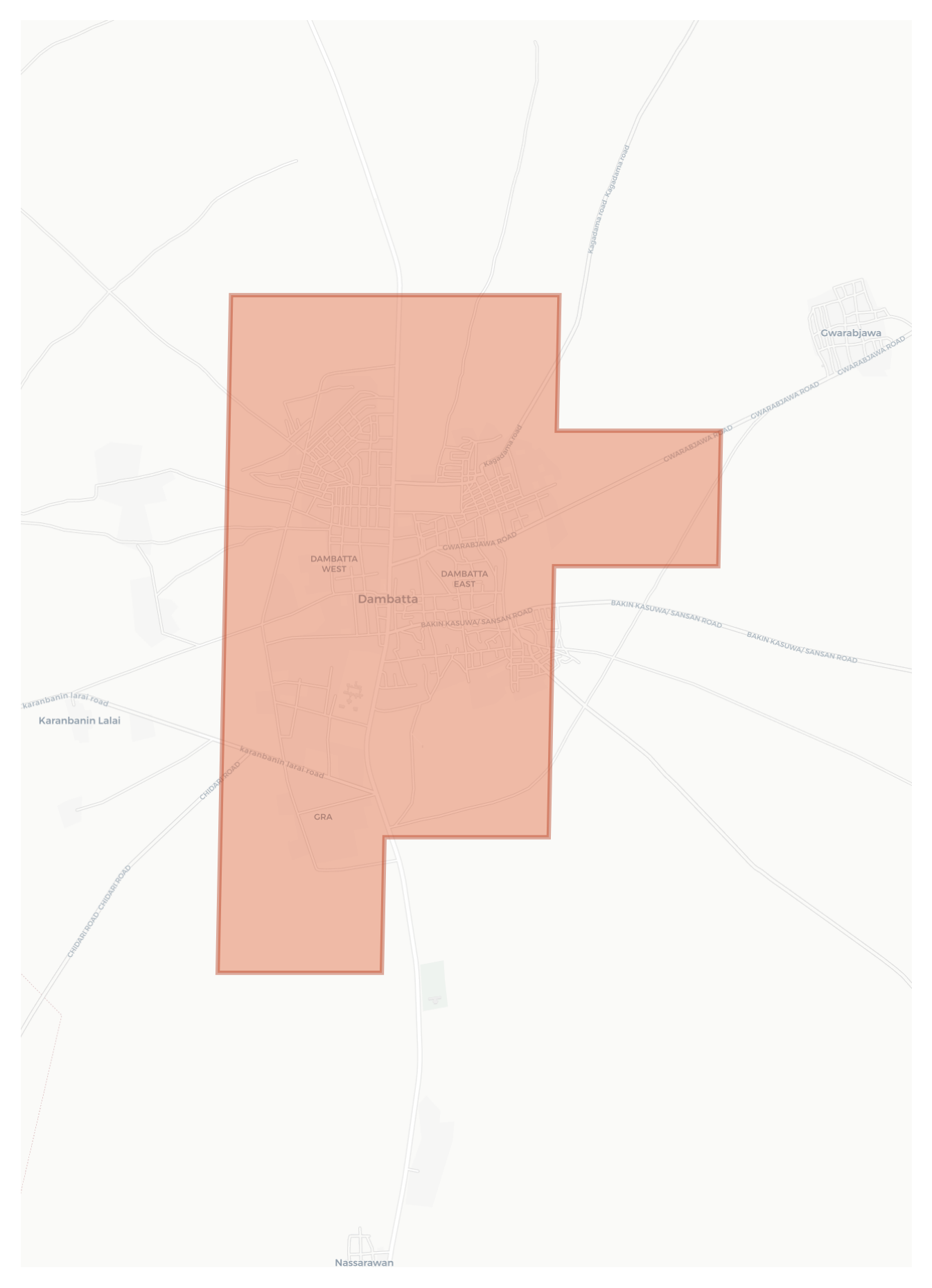Dambatta geographic map