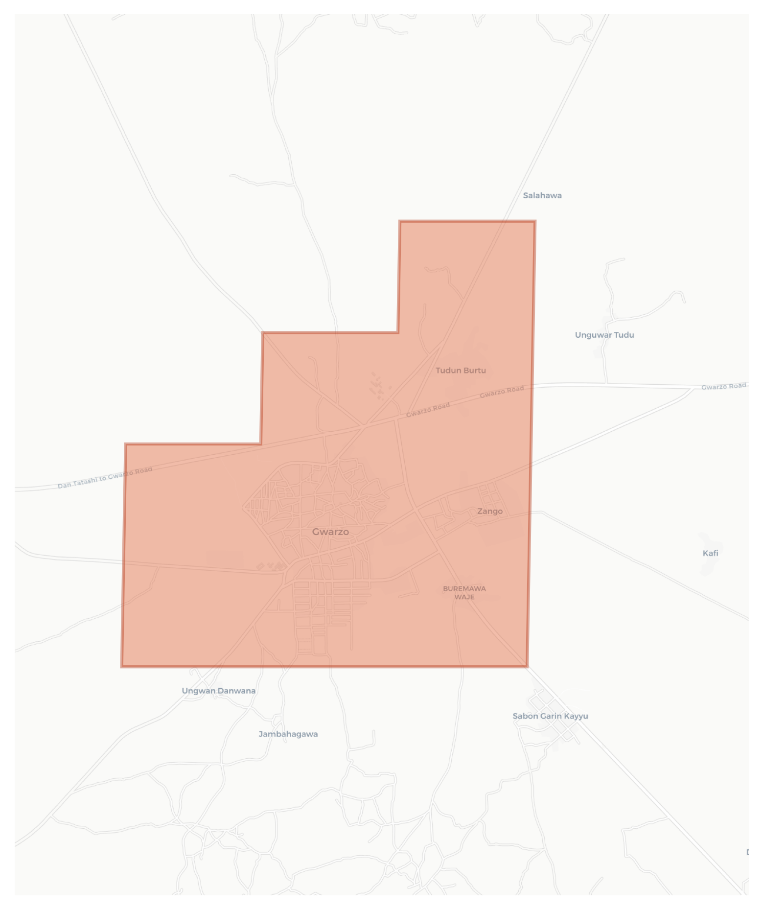 Gwarzo geographic map