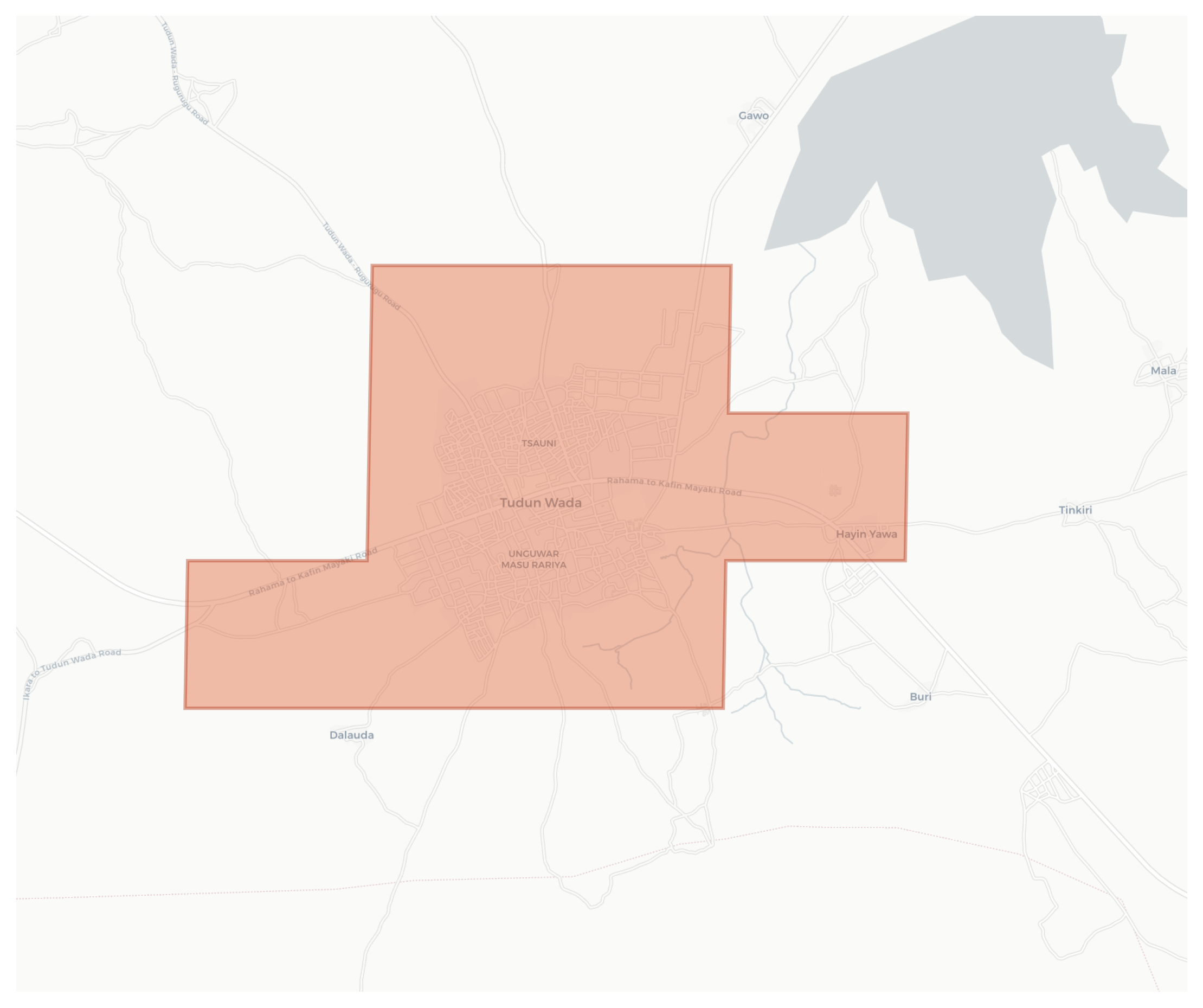 Tudun Wada geographic map