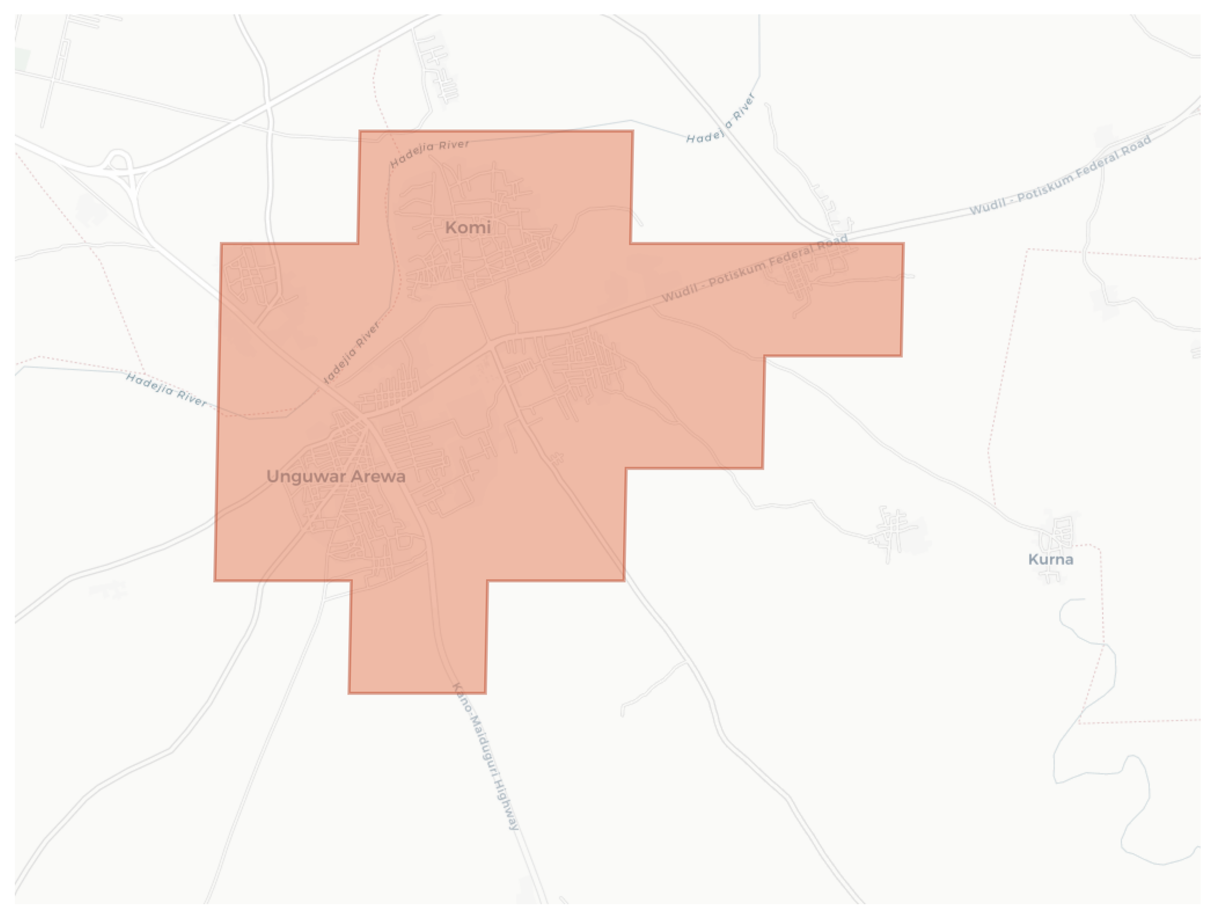 Unguwar Arewa geographic map