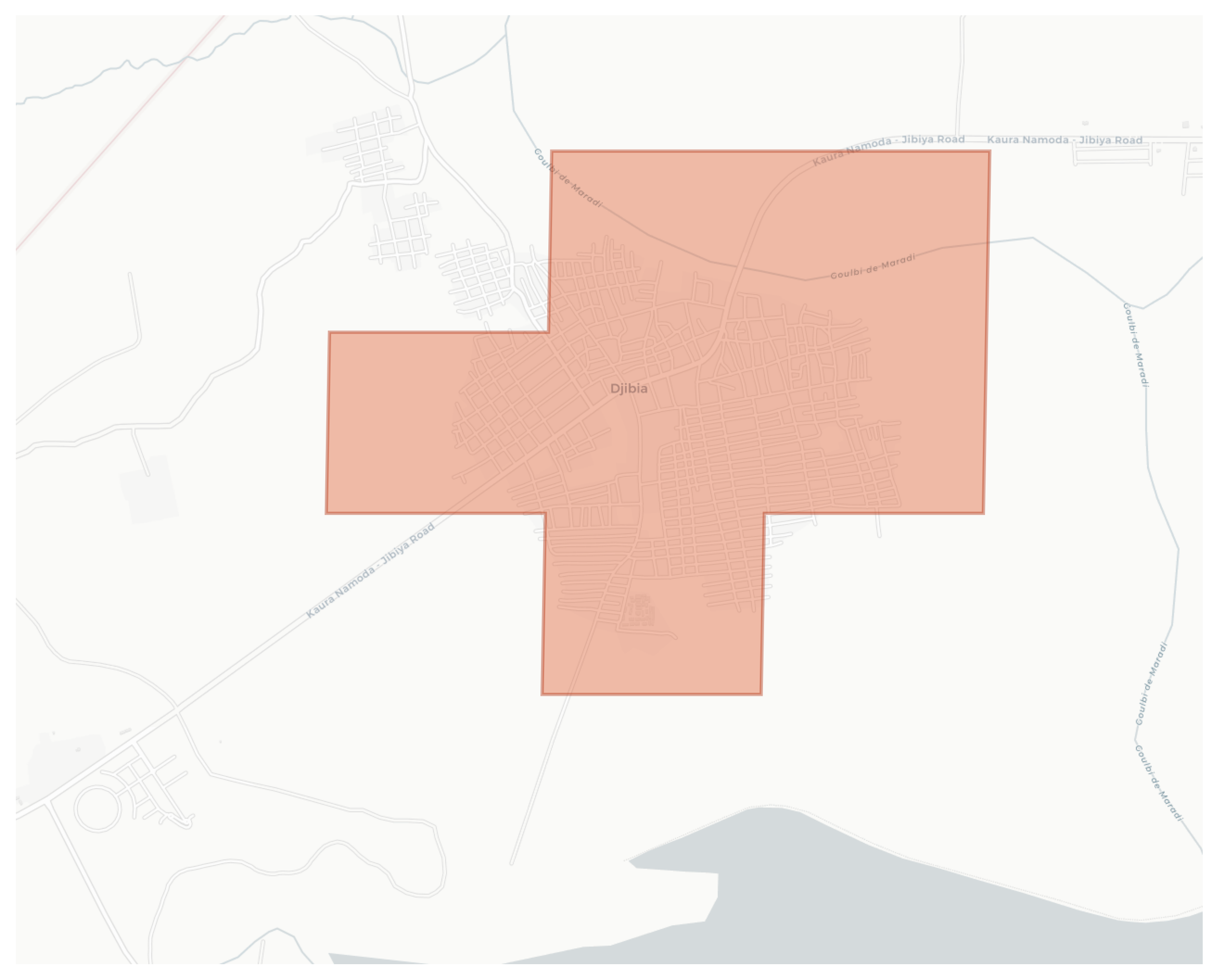 Djibia geographic map