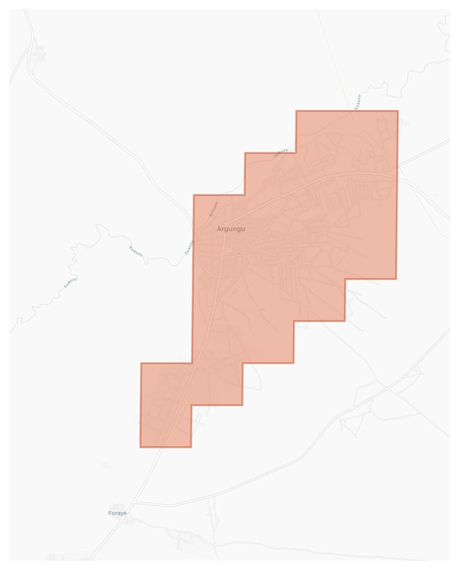 Argungu geographic map